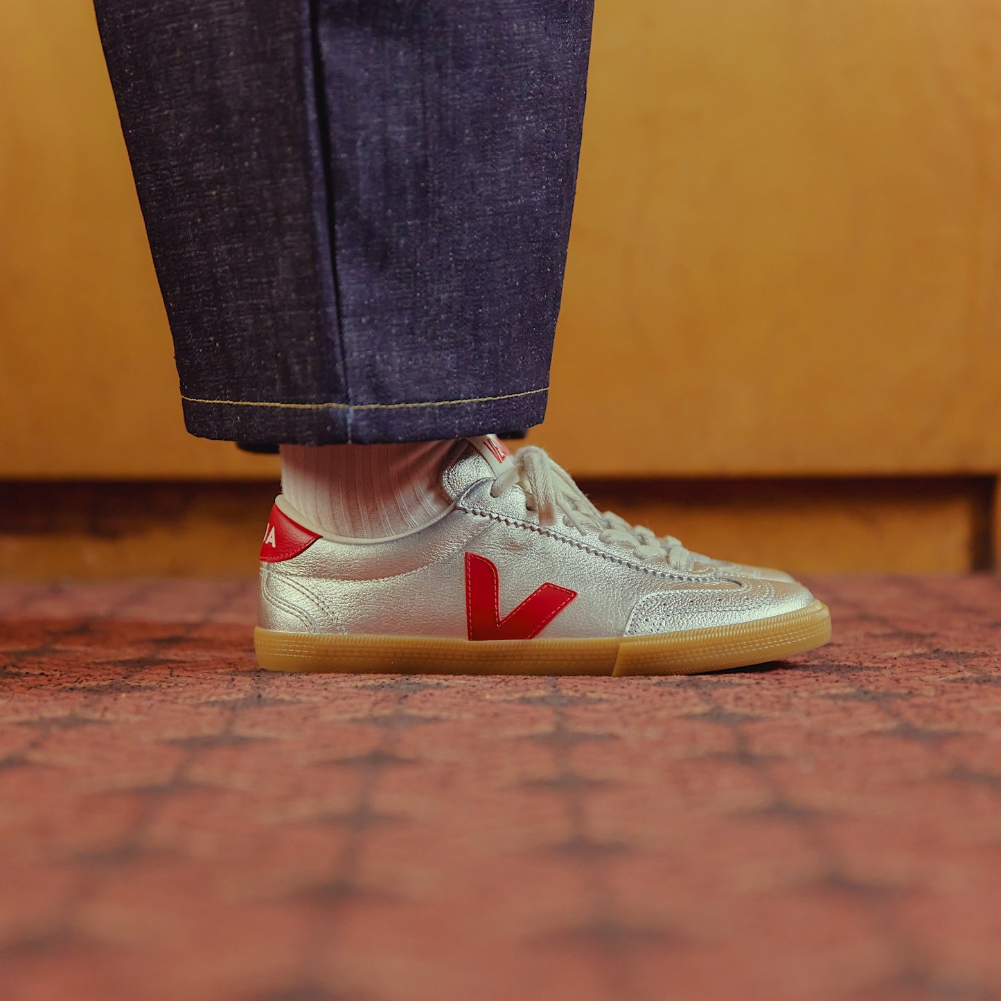 VOLLEY LEATHER SILVER PEPPER - VEJA ONLINE