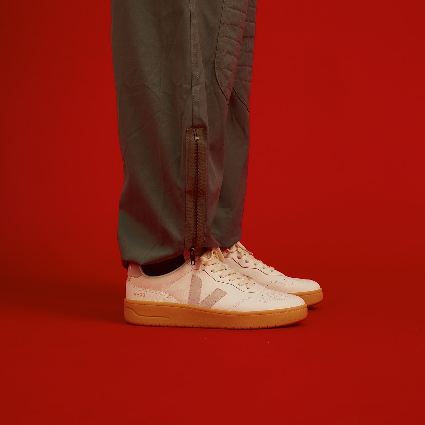 V-90 LEATHER WHITE LIGHT GREY NATURAL - VEJA US