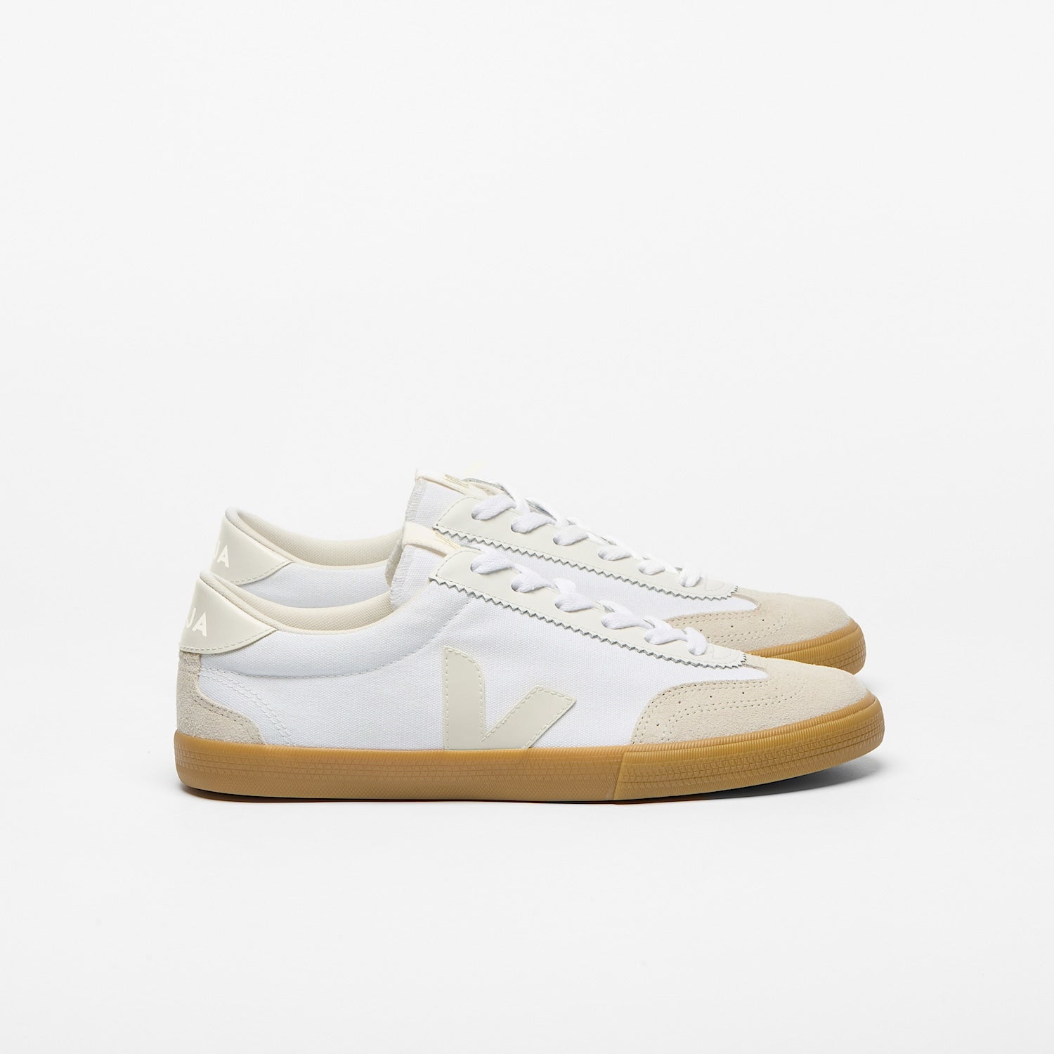 VOLLEY CANVAS WHITE PIERRE NATURAL - VEJA SALE