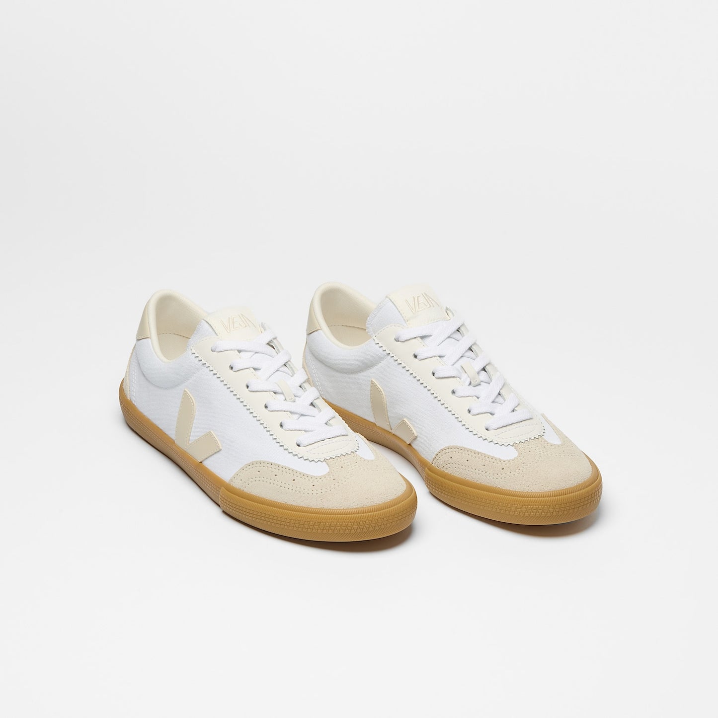 VOLLEY CANVAS WHITE PIERRE NATURAL - VEJA SALE