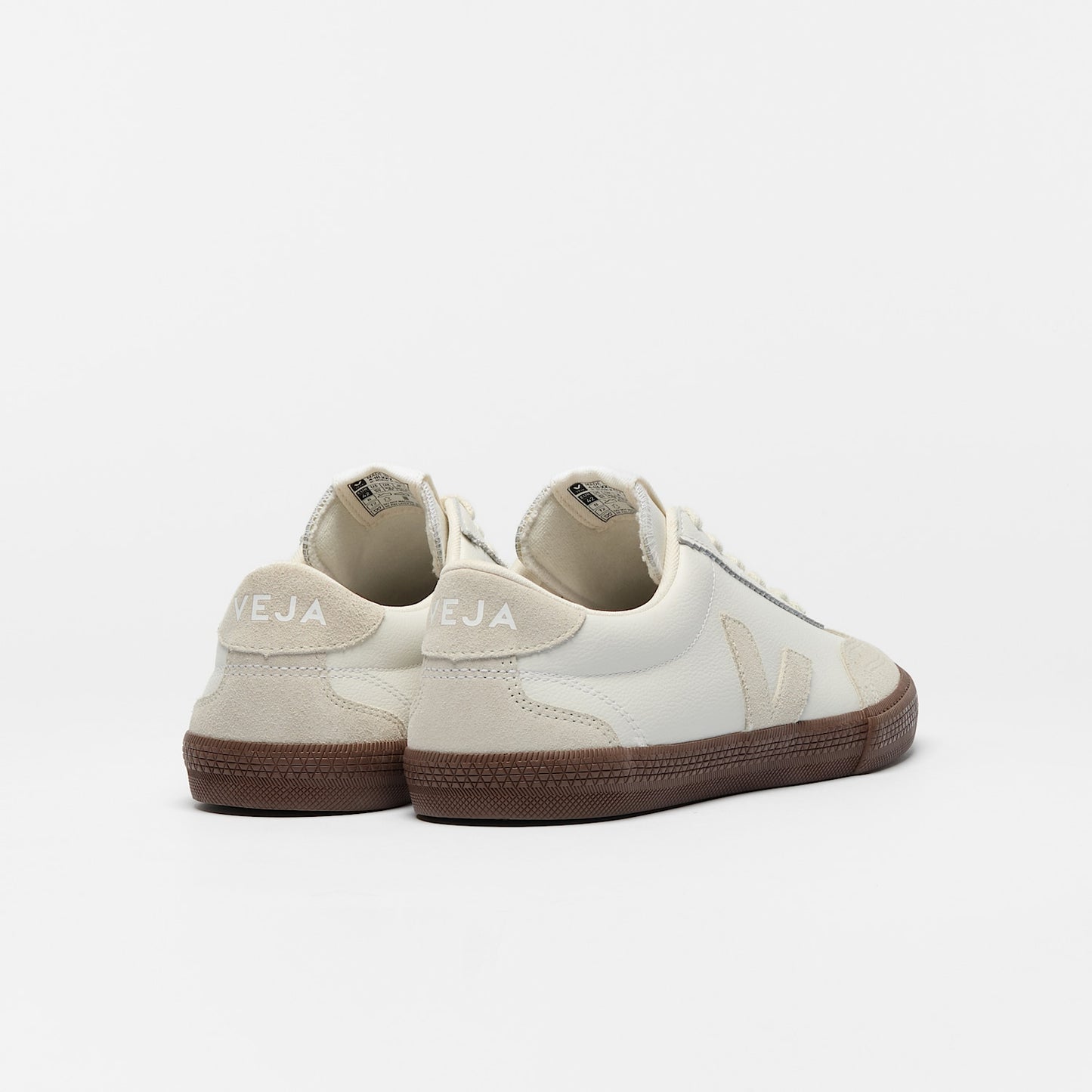 VOLLEY LEATHER WHITE NATURAL BARK - VEJA ON SALE