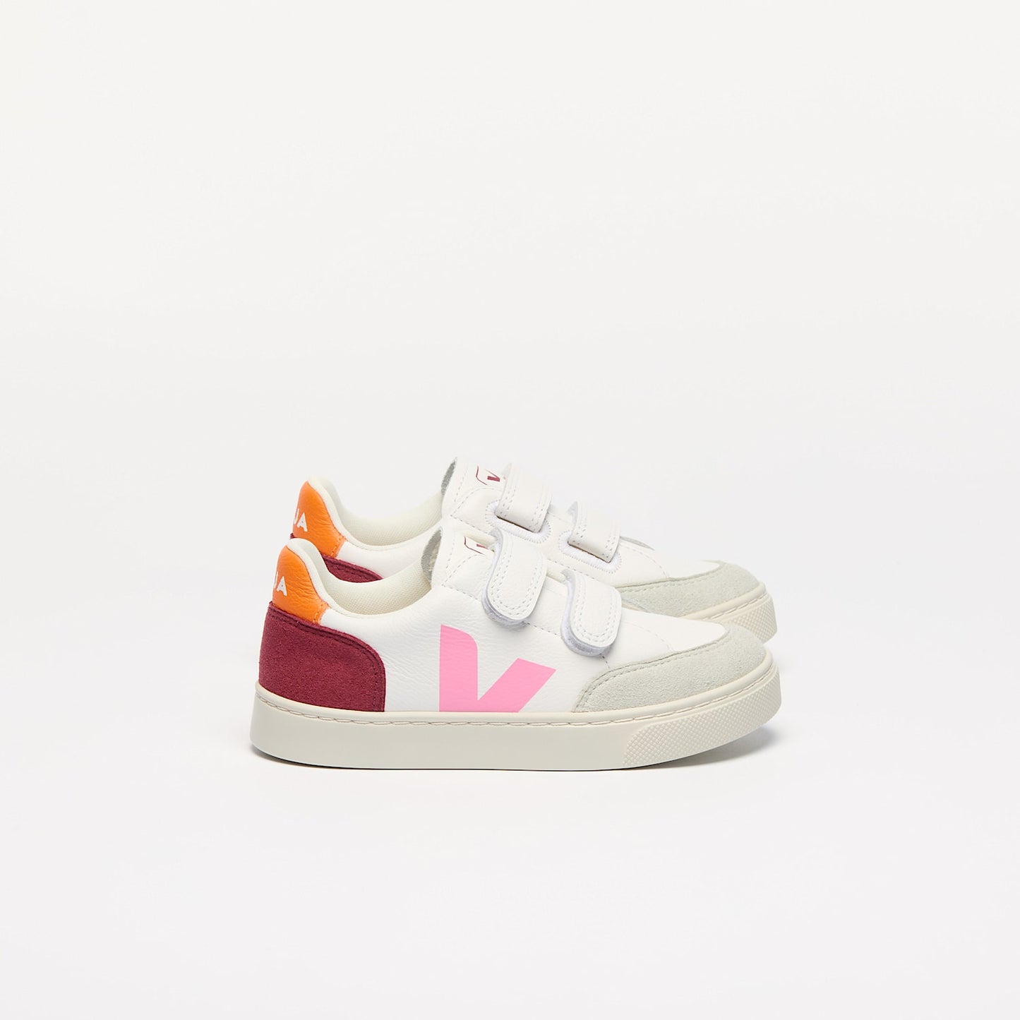V-12 LEATHER WHITE MULTICO MARSALA - VEJA FOR SALE