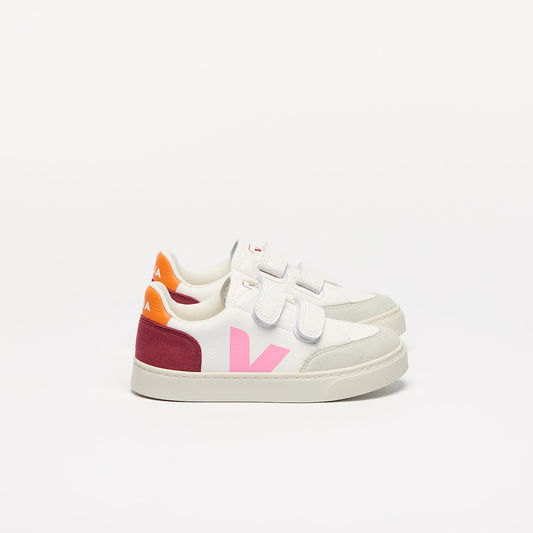 V-12 LEATHER WHITE MULTICO MARSALA - VEJA FOR SALE