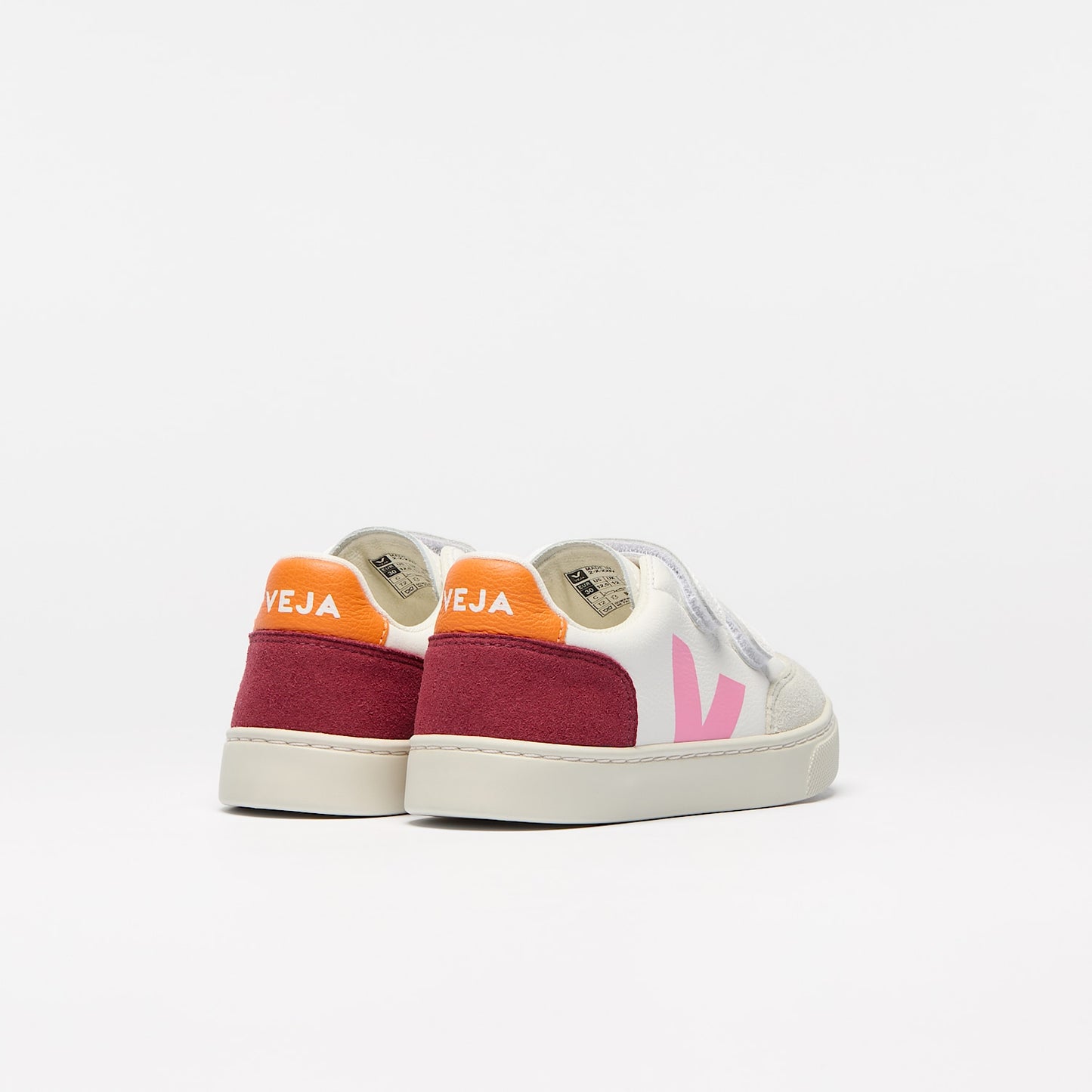 V-12 LEATHER WHITE MULTICO MARSALA - VEJA FOR SALE