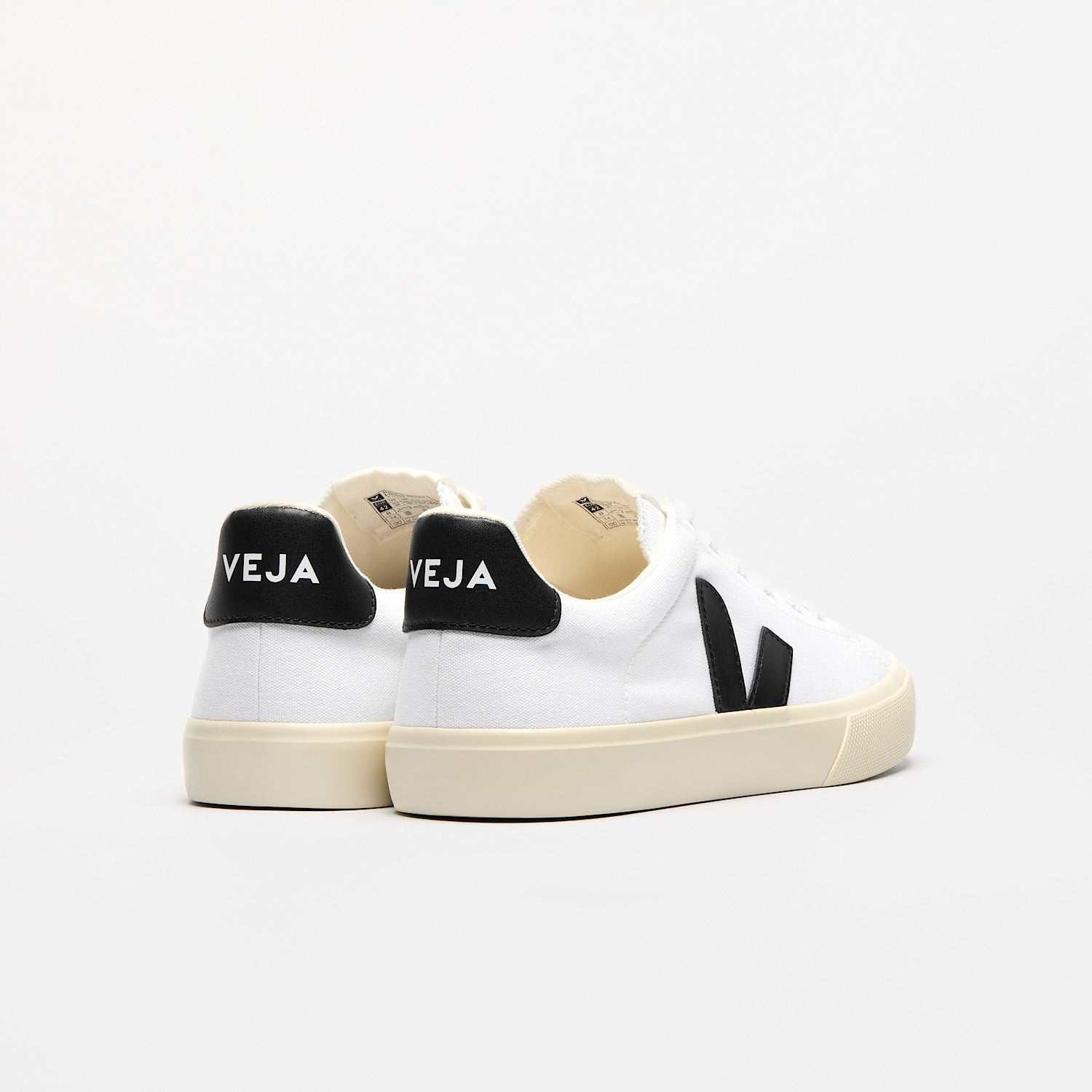 CAMPO CANVAS WHITE BLACK - VEJA ON SALE