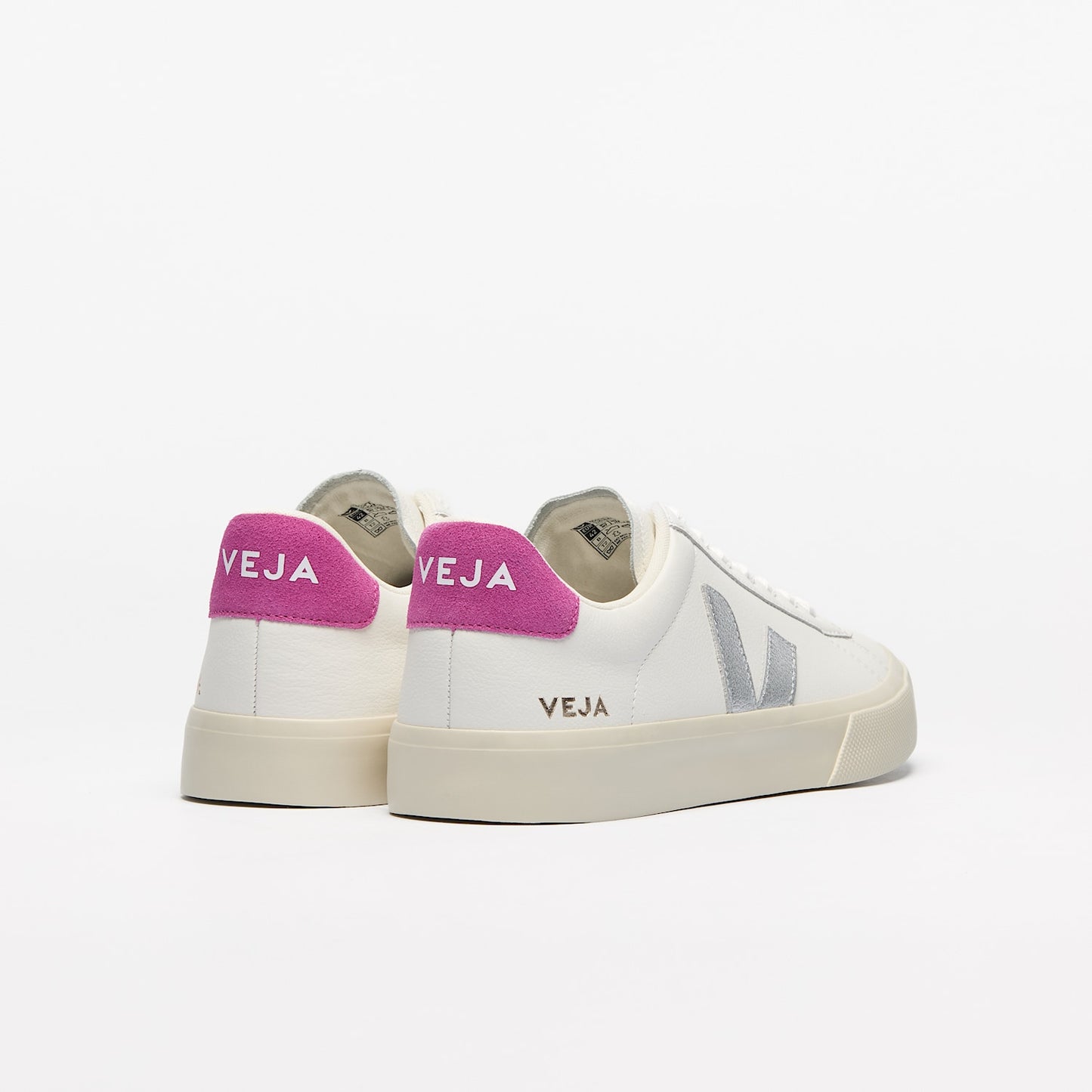 CAMPO LEATHER WHITE SILVER ULTRAVIOLET - VEJA ON SALE