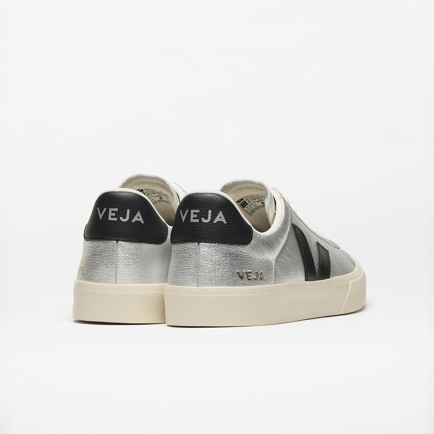 CAMPO LEATHER SILVER BLACK - VEJA SALE