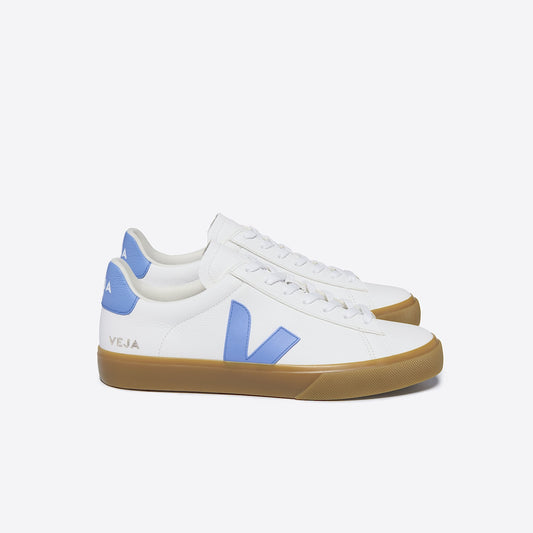 CAMPO LEATHER WHITE AQUA NATURAL - VEJA ON SALE