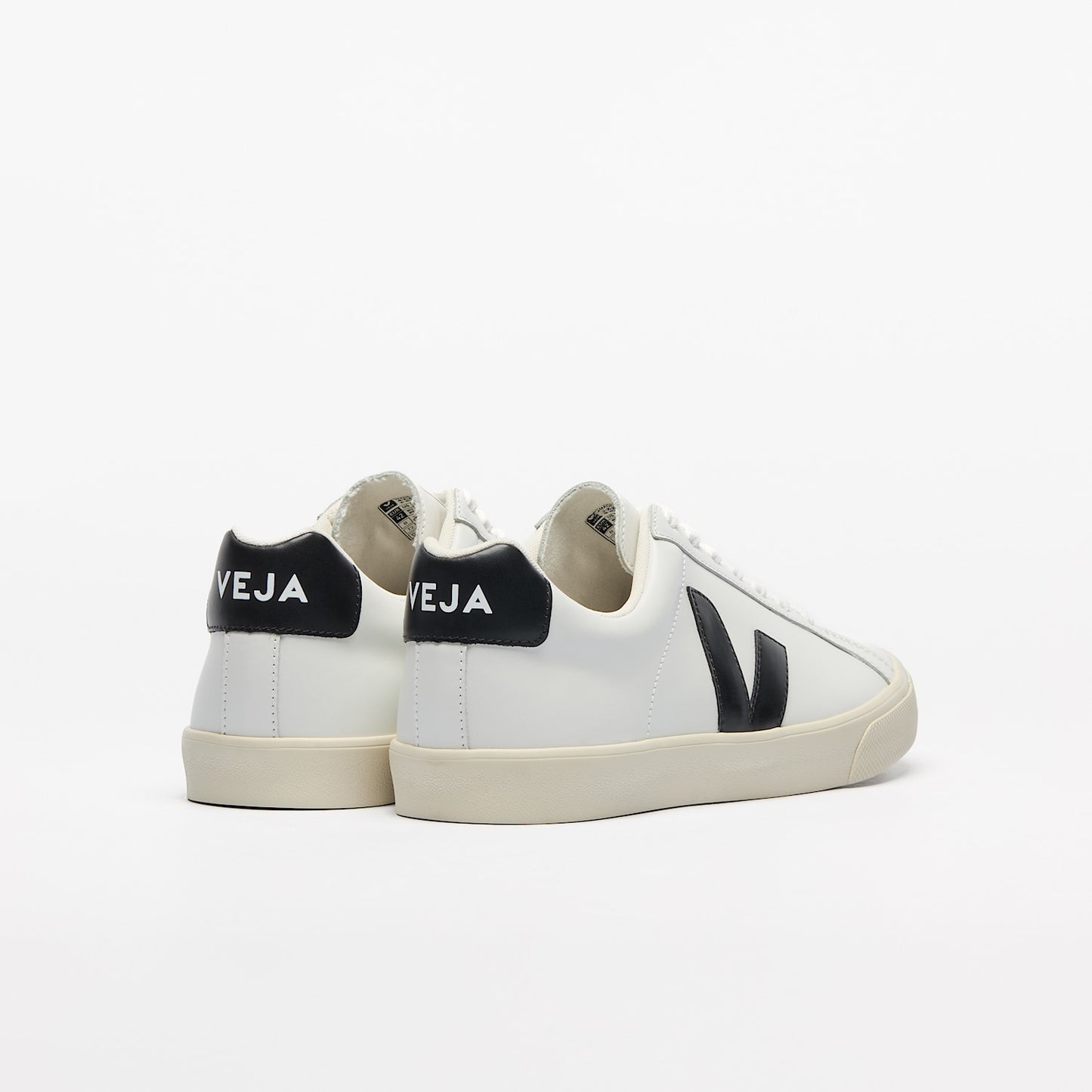 ESPLAR LEATHER WHITE BLACK - VEJA ON SALE