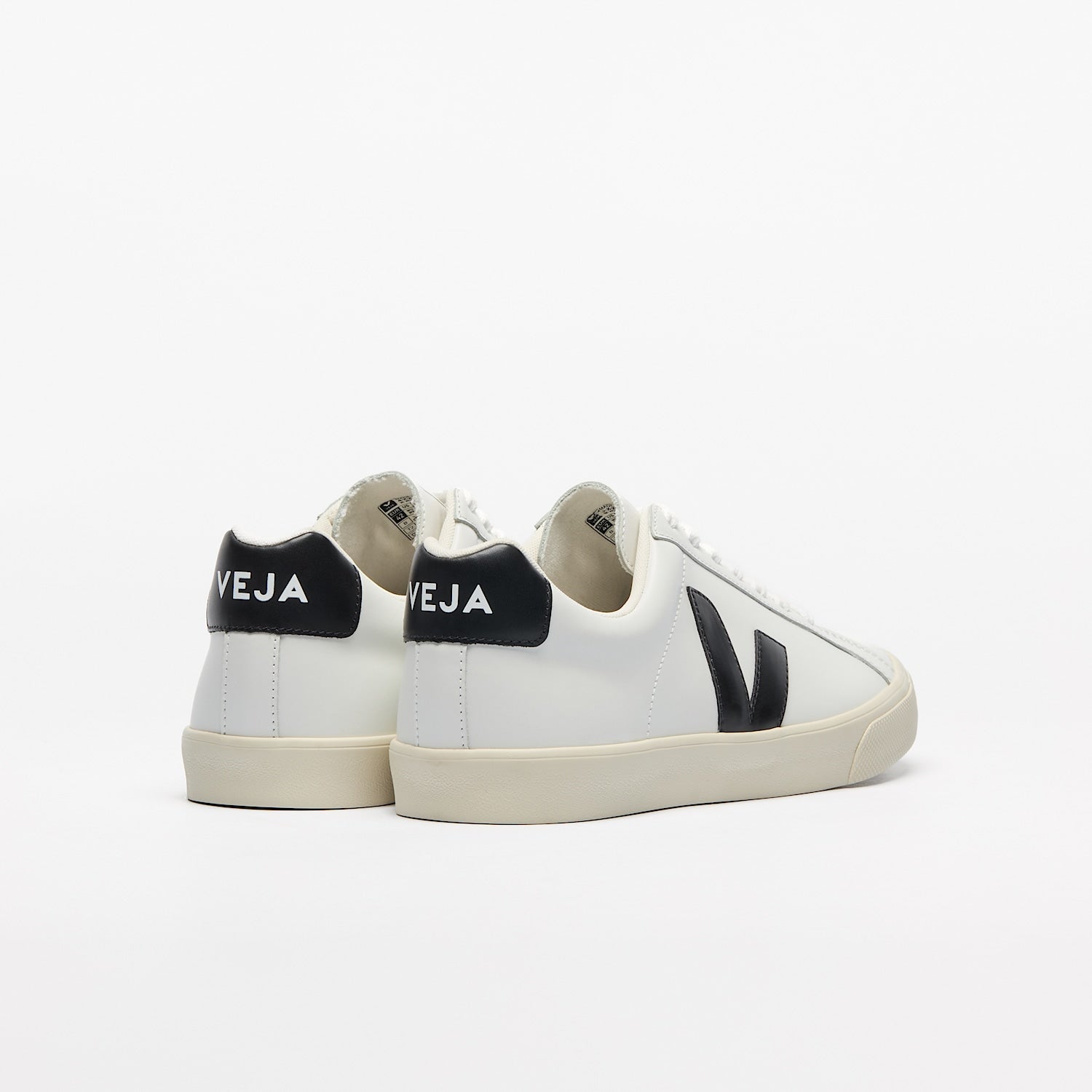 ESPLAR LEATHER WHITE BLACK - VEJA ON SALE