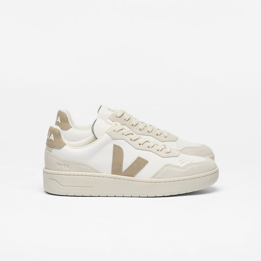 V-90 LEATHER WHITE TAUPE - VEJA SALE