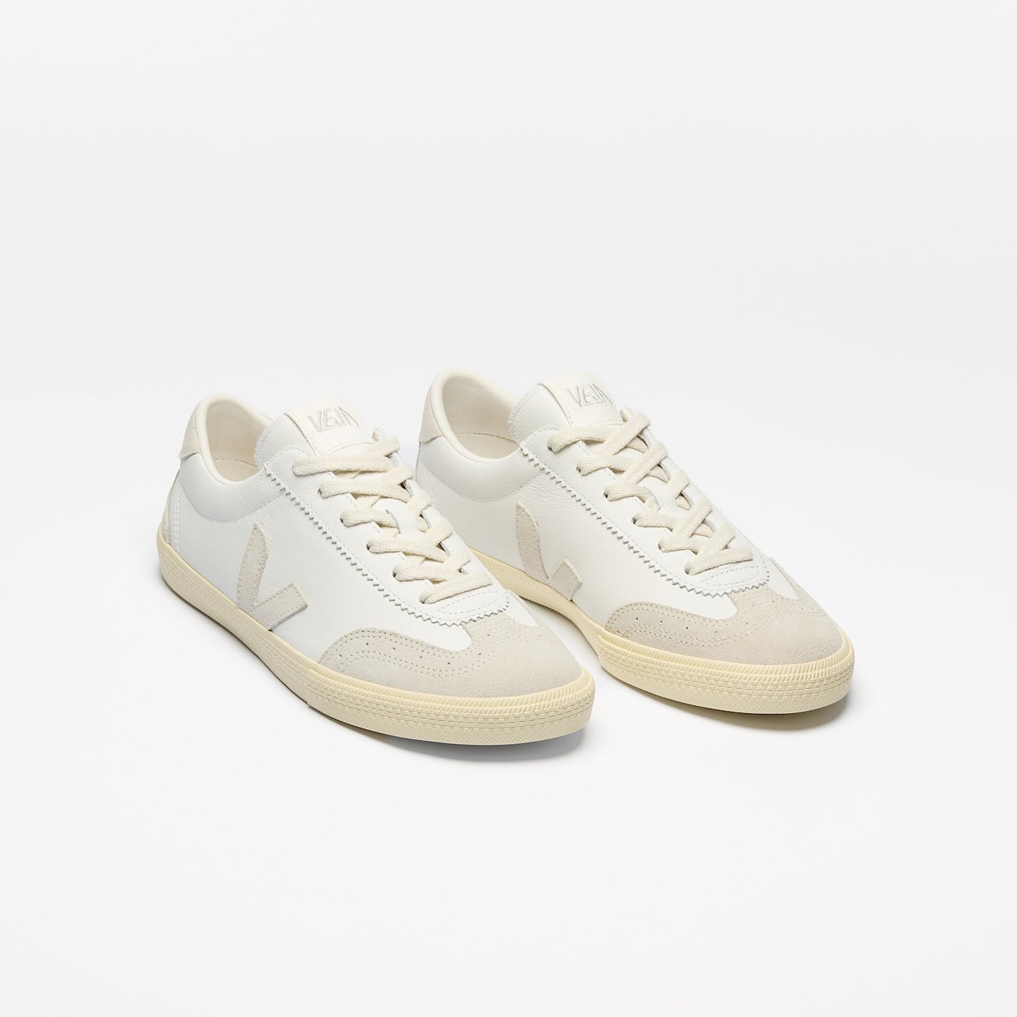 VOLLEY LEATHER WHITE NATURAL - VEJA US