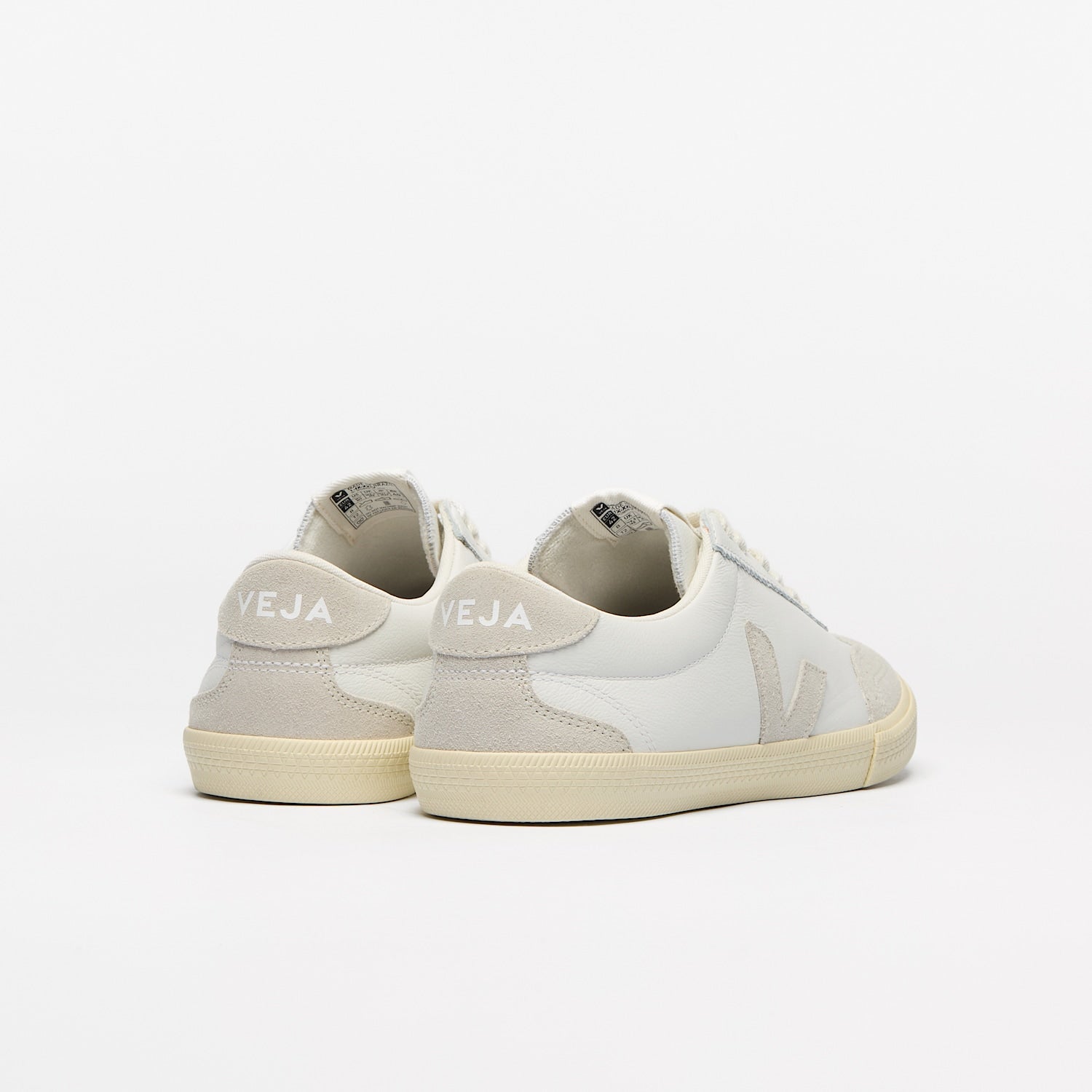VOLLEY LEATHER WHITE NATURAL - VEJA US