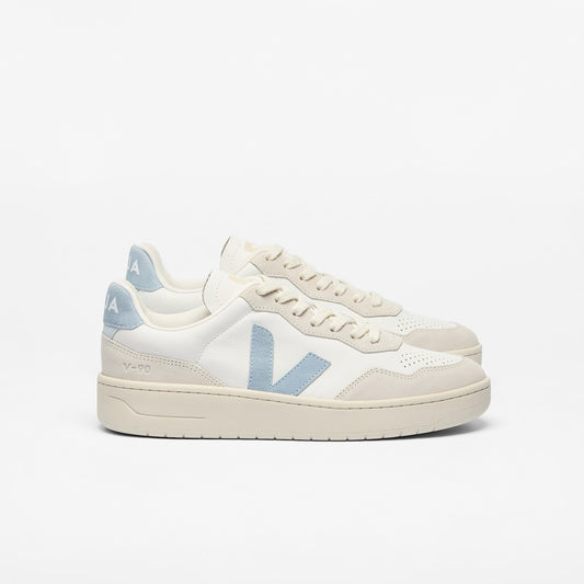 V-90 LEATHER WHITE STEEL - VEJA FOR SALE