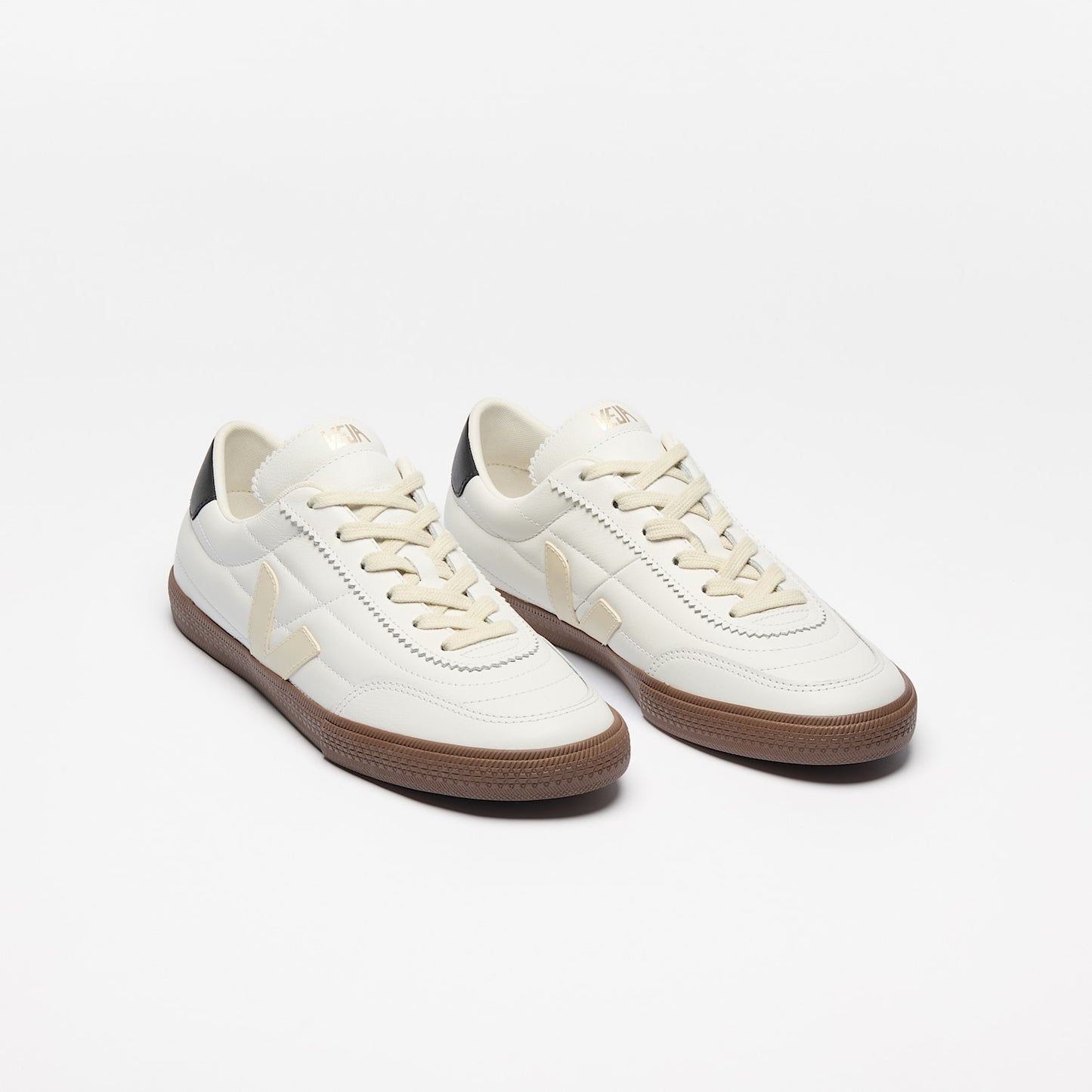 PANENKA LEATHER WHITE BLACK BARK - VEJA DISCOUNT