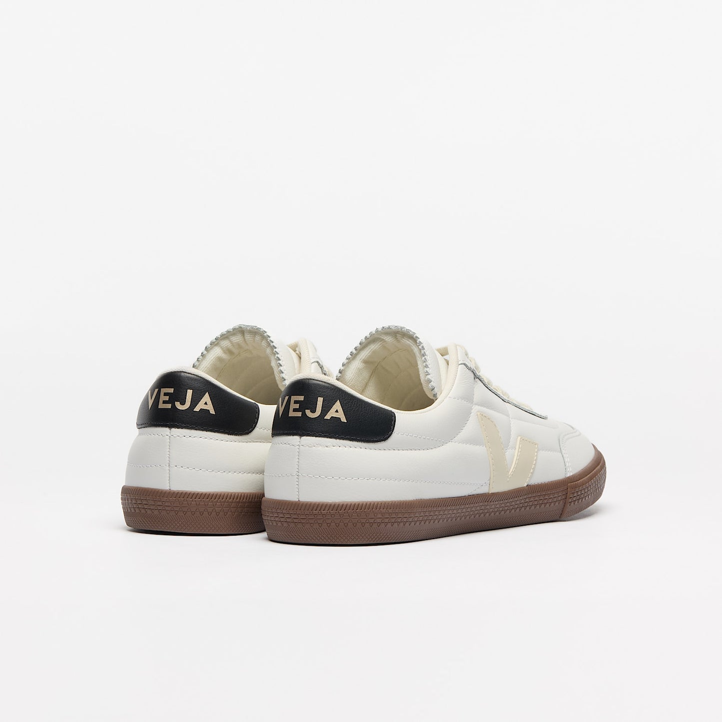 PANENKA LEATHER WHITE BLACK BARK - VEJA DISCOUNT