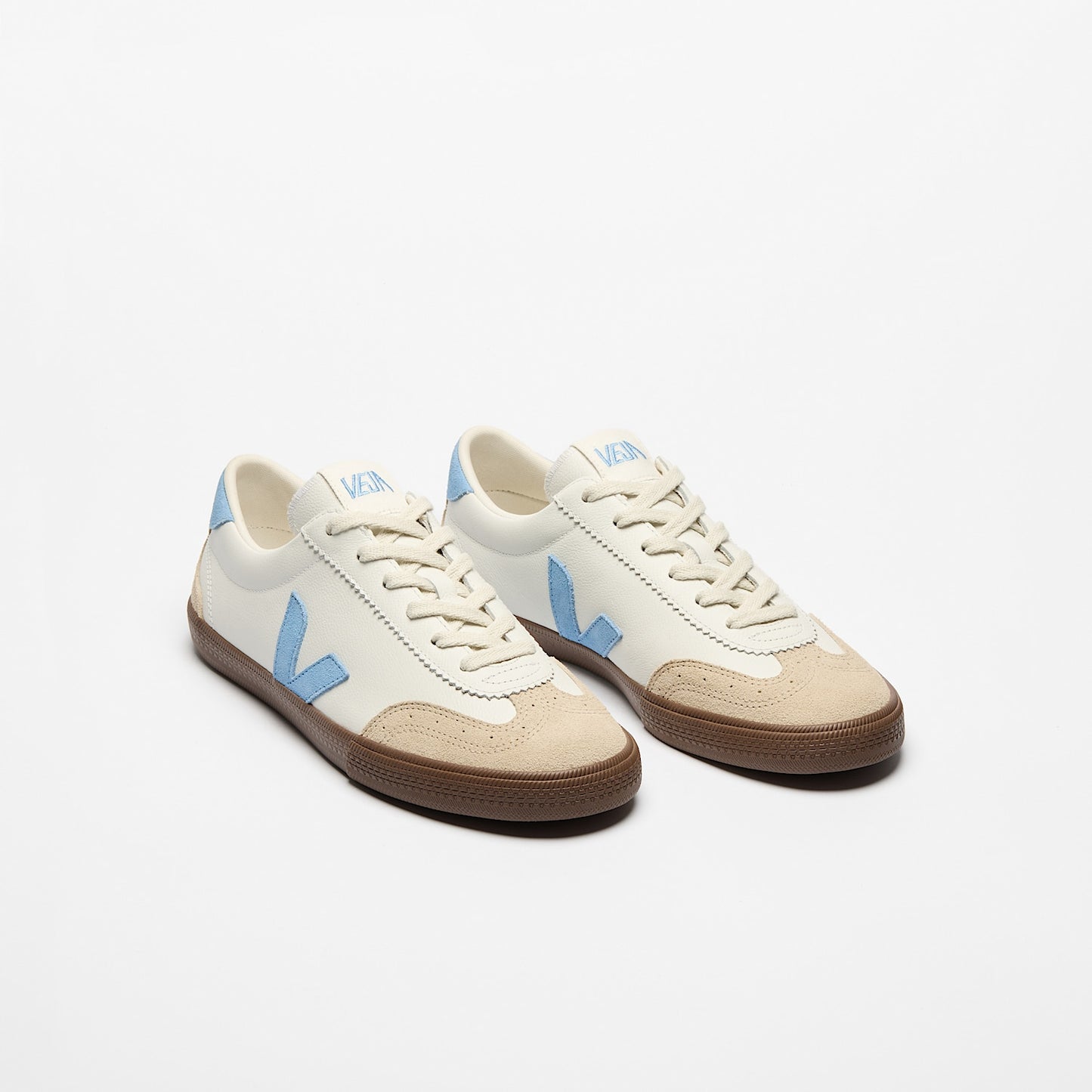 VOLLEY LEATHER WHITE AQUA BARK - VEJA DISCOUNT