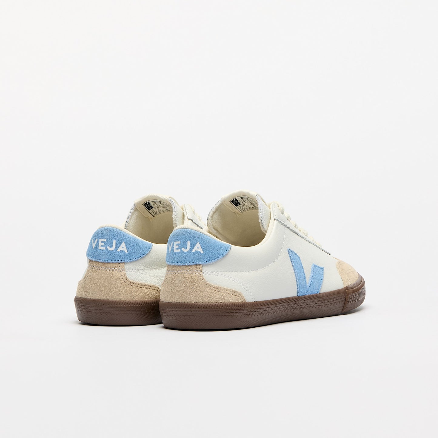 VOLLEY LEATHER WHITE AQUA BARK - VEJA DISCOUNT