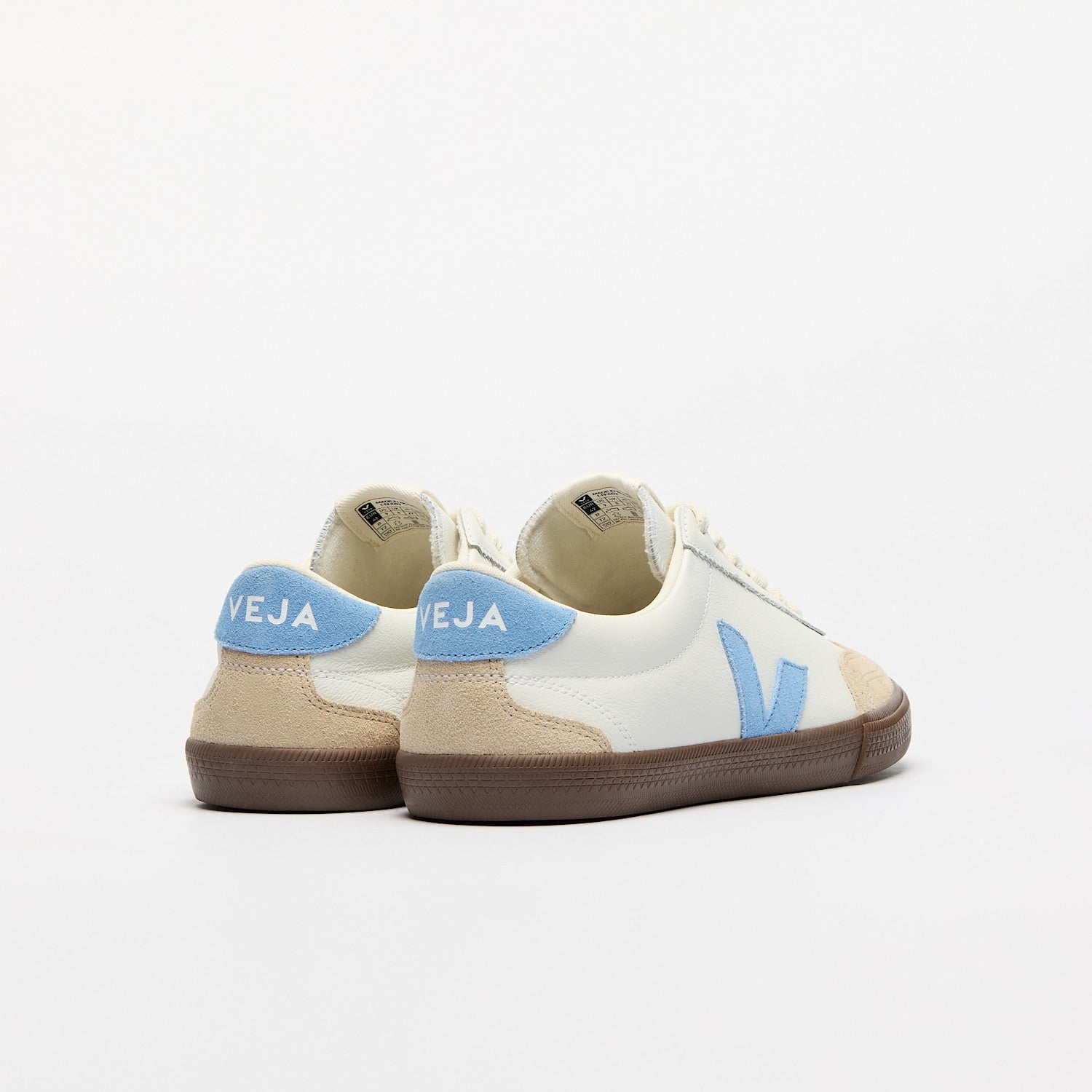 VOLLEY LEATHER WHITE AQUA BARK - VEJA DISCOUNT