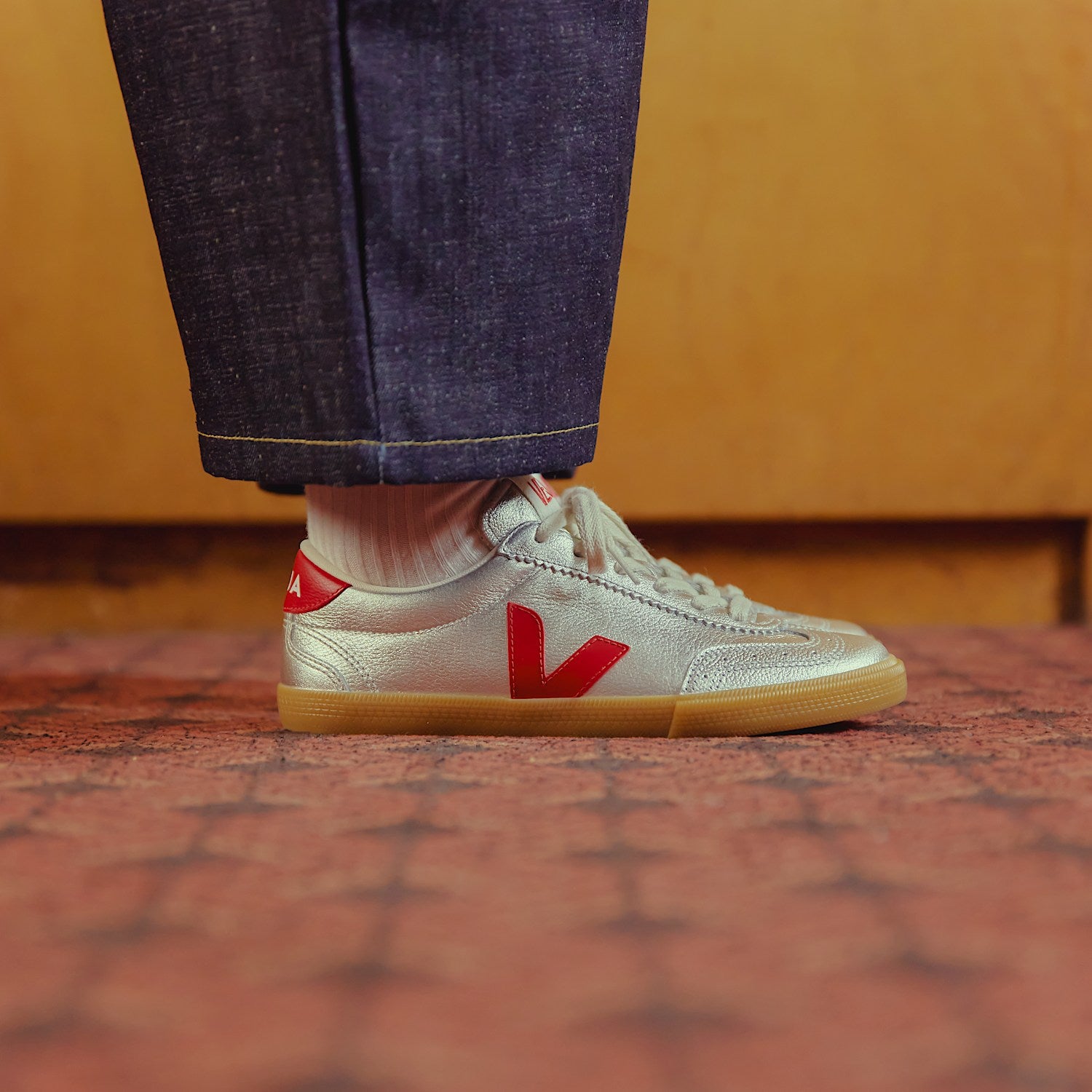 VOLLEY LEATHER SILVER PEPPER - VEJA ONLINE
