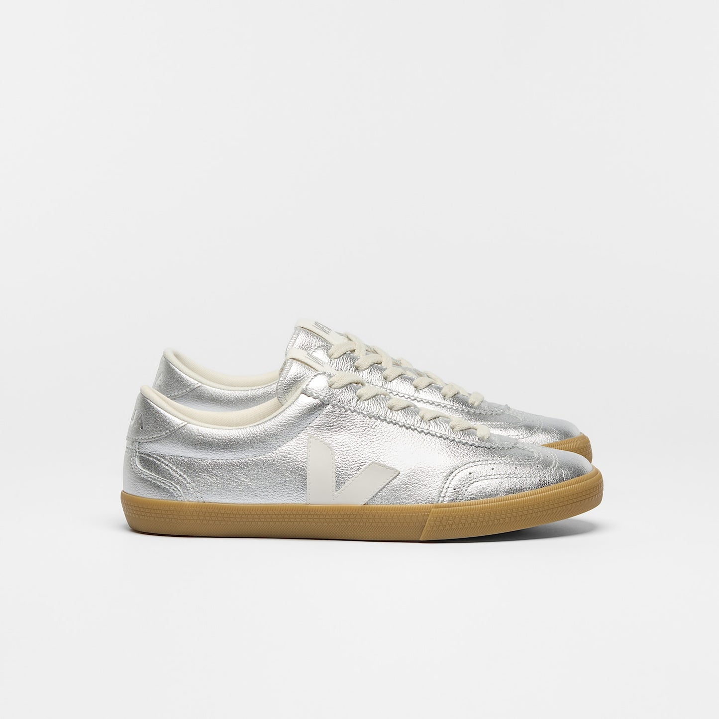 VOLLEY LEATHER SILVER WHITE NATURAL - VEJA DISCOUNT
