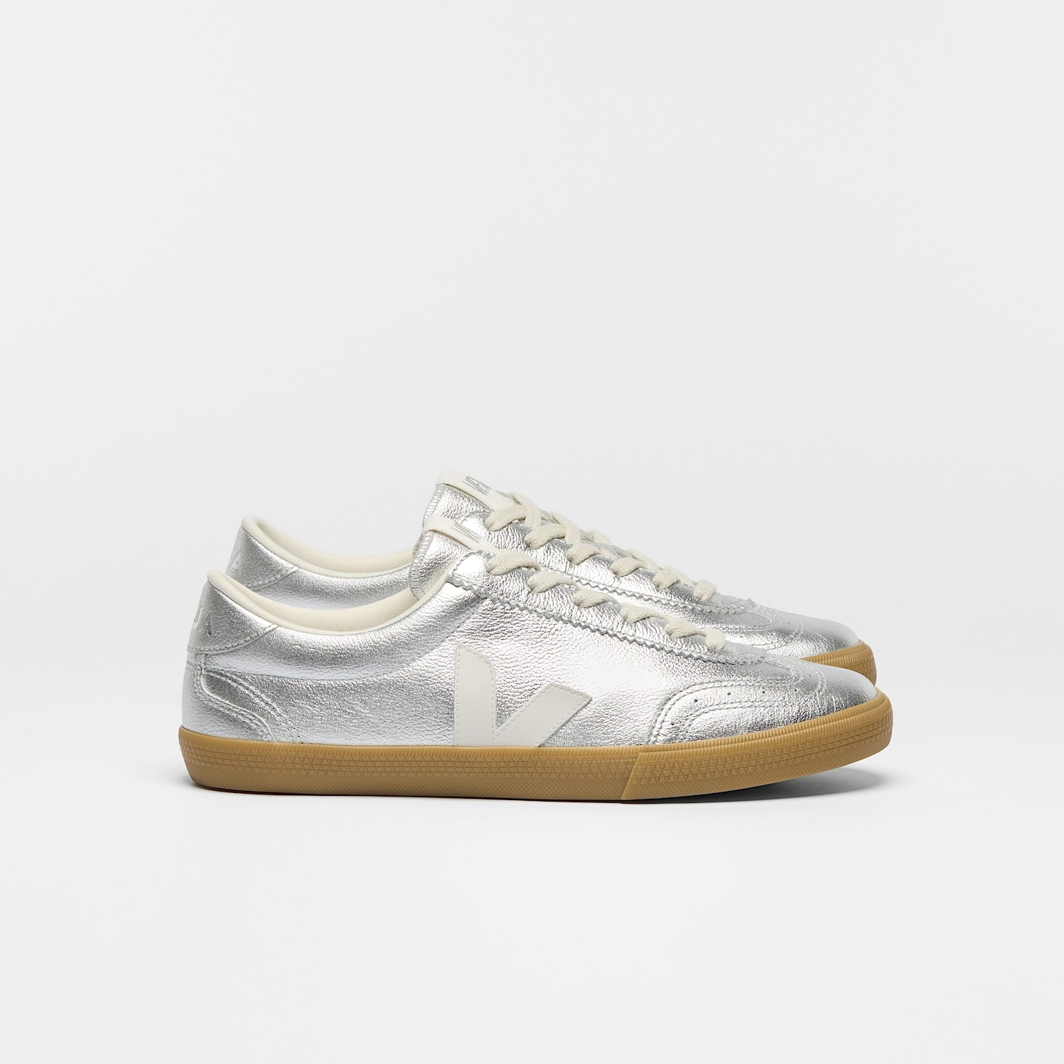 VOLLEY LEATHER SILVER WHITE NATURAL - VEJA DISCOUNT