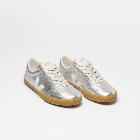 VOLLEY LEATHER SILVER WHITE NATURAL - VEJA DISCOUNT