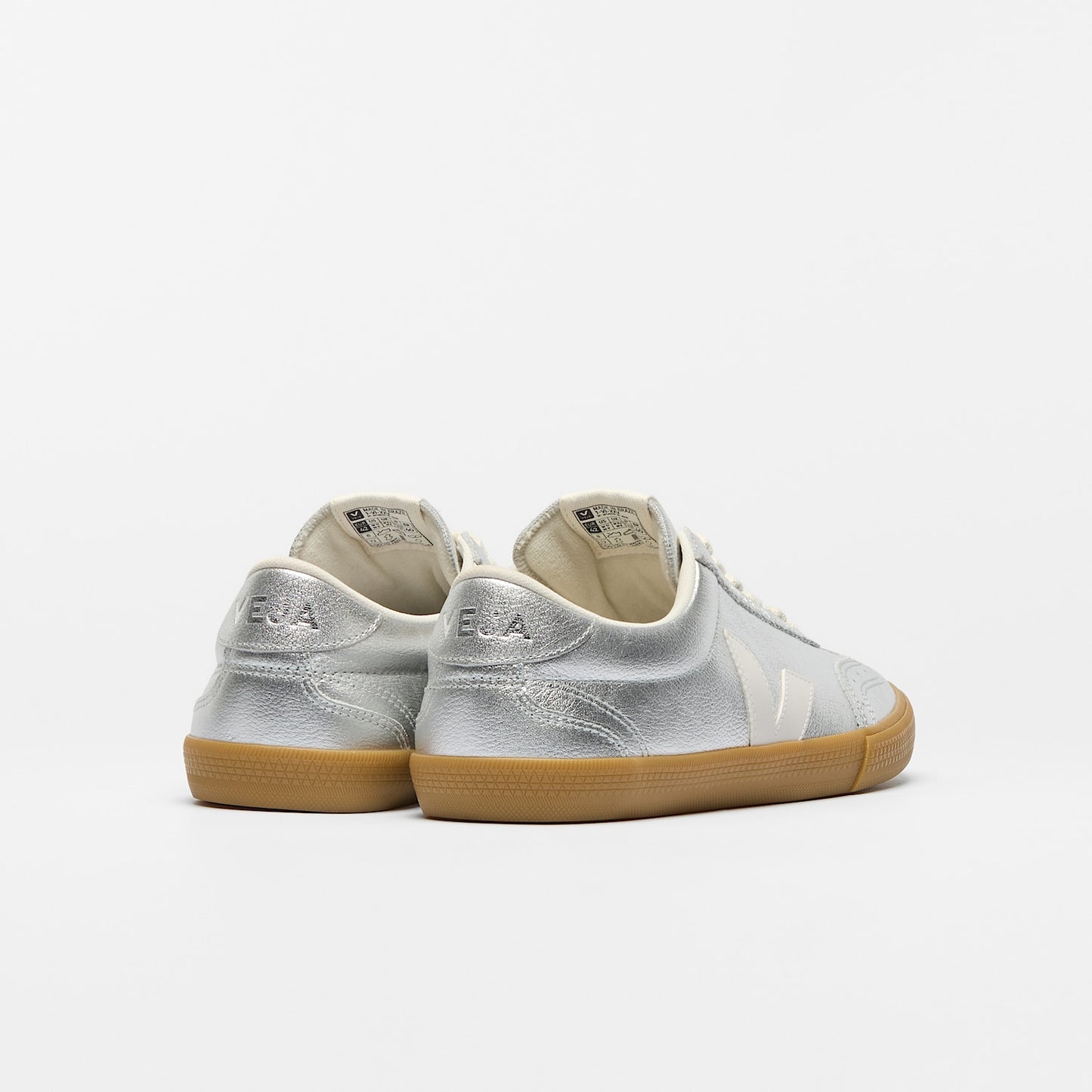 VOLLEY LEATHER SILVER WHITE NATURAL - VEJA DISCOUNT