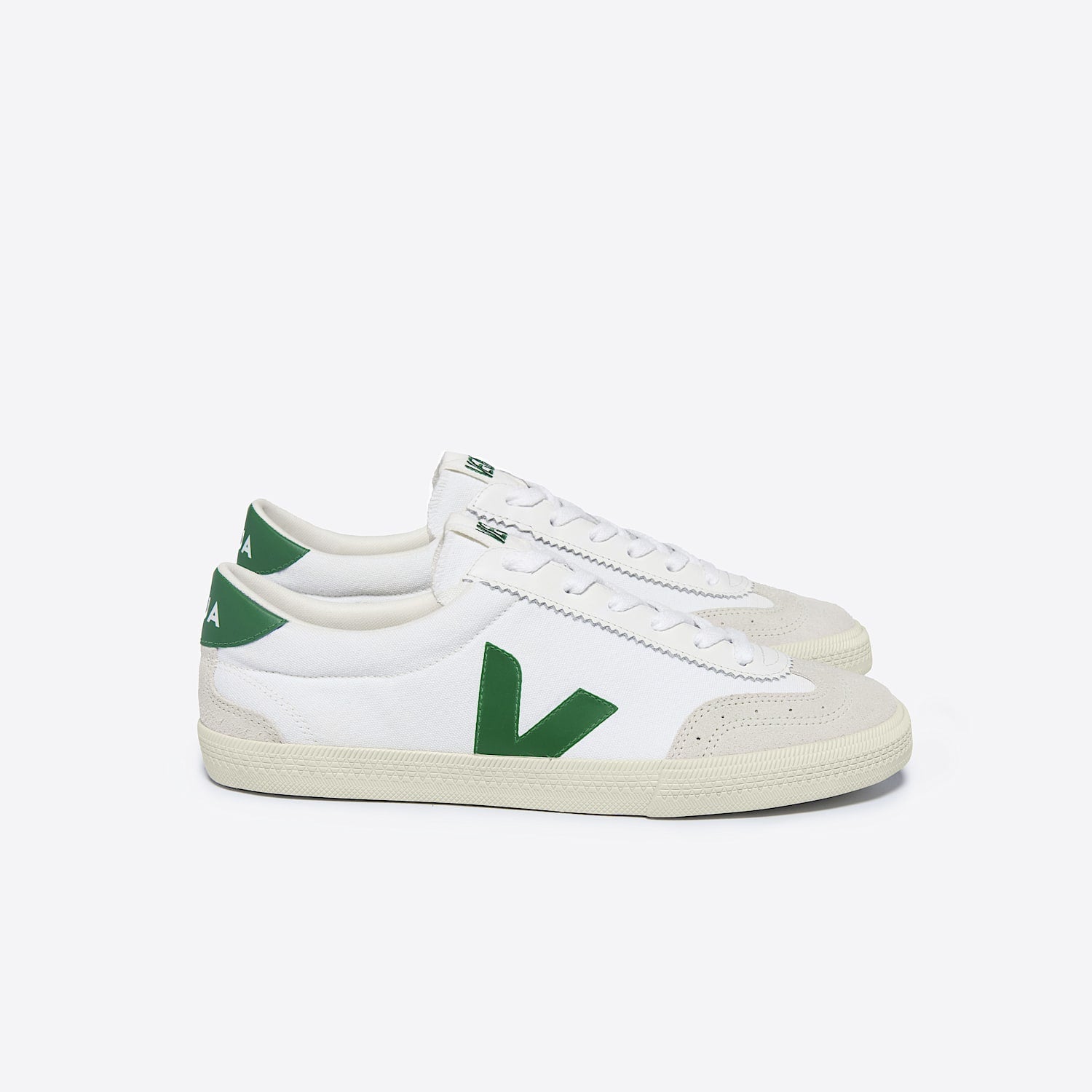 VOLLEY CANVAS WHITE EMERAUDE - VEJA US