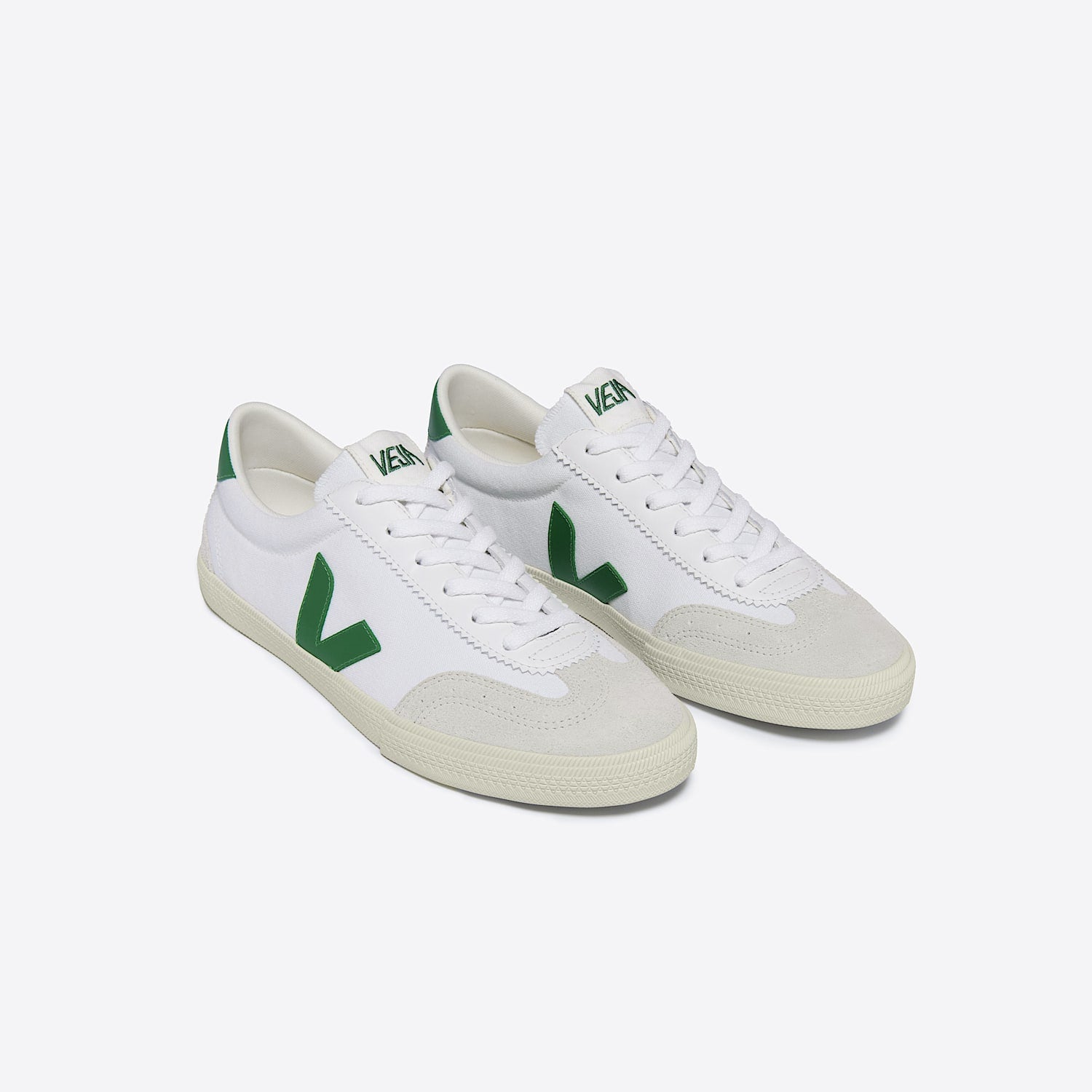 VOLLEY CANVAS WHITE EMERAUDE - VEJA US
