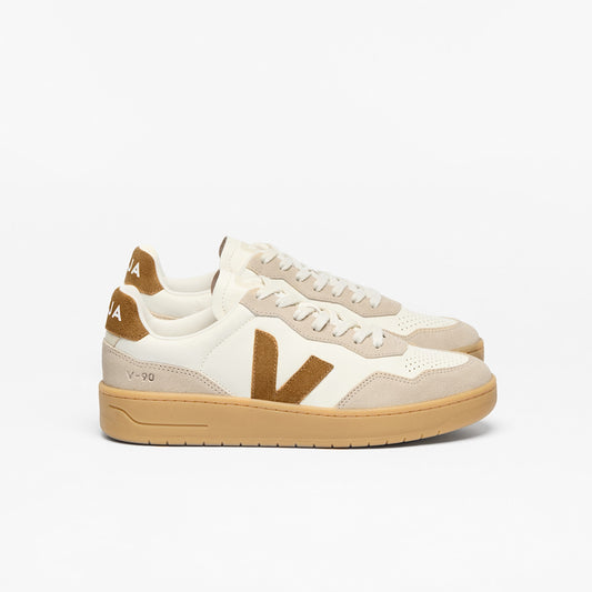 V-90 LEATHER PURE CAMEL ALMOND NATURAL - VEJA US