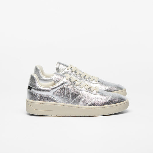 V-90 LEATHER SILVER - VEJA DISCOUNT