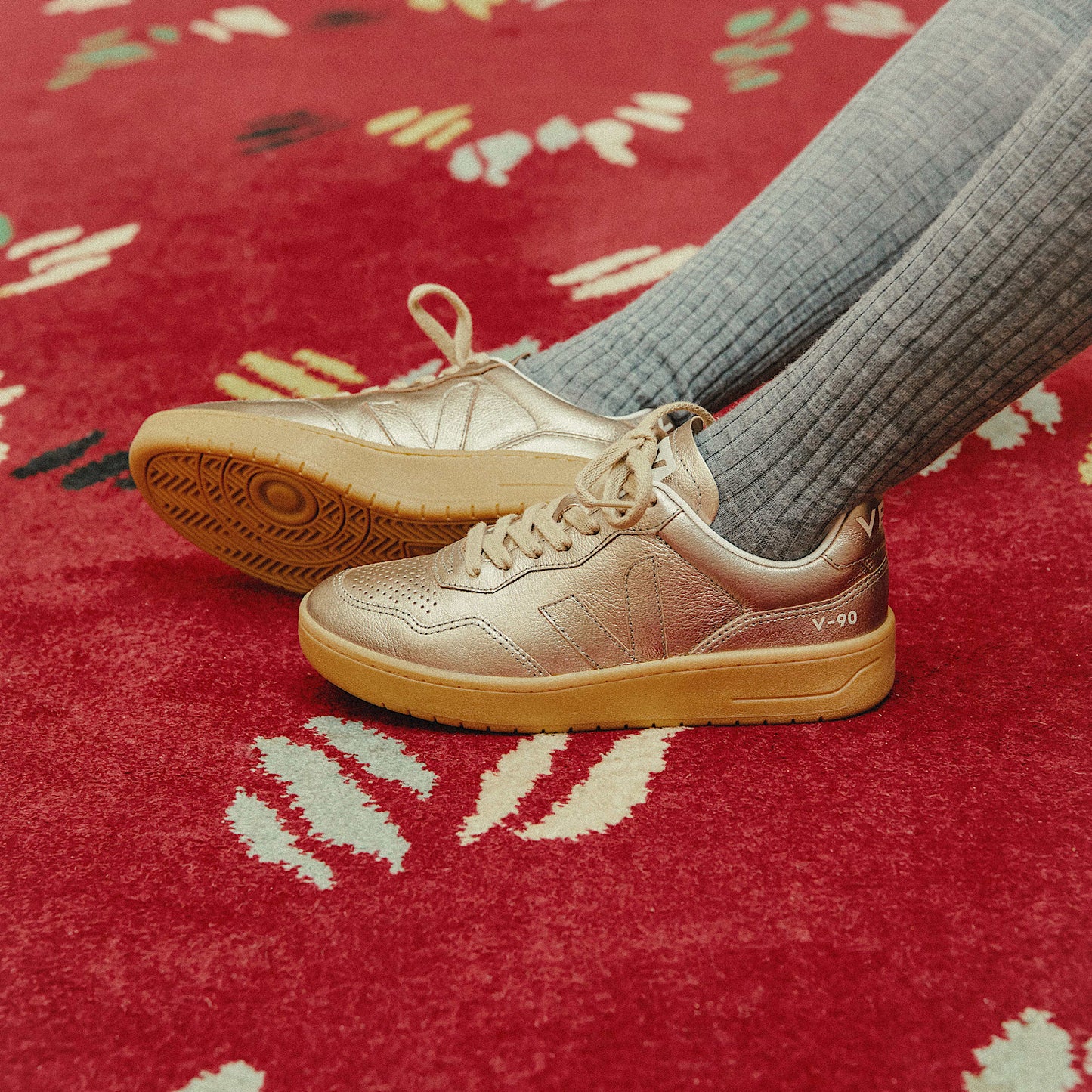 V-90 LEATHER FULL BRONZE NATURAL - VEJA FOR SALE