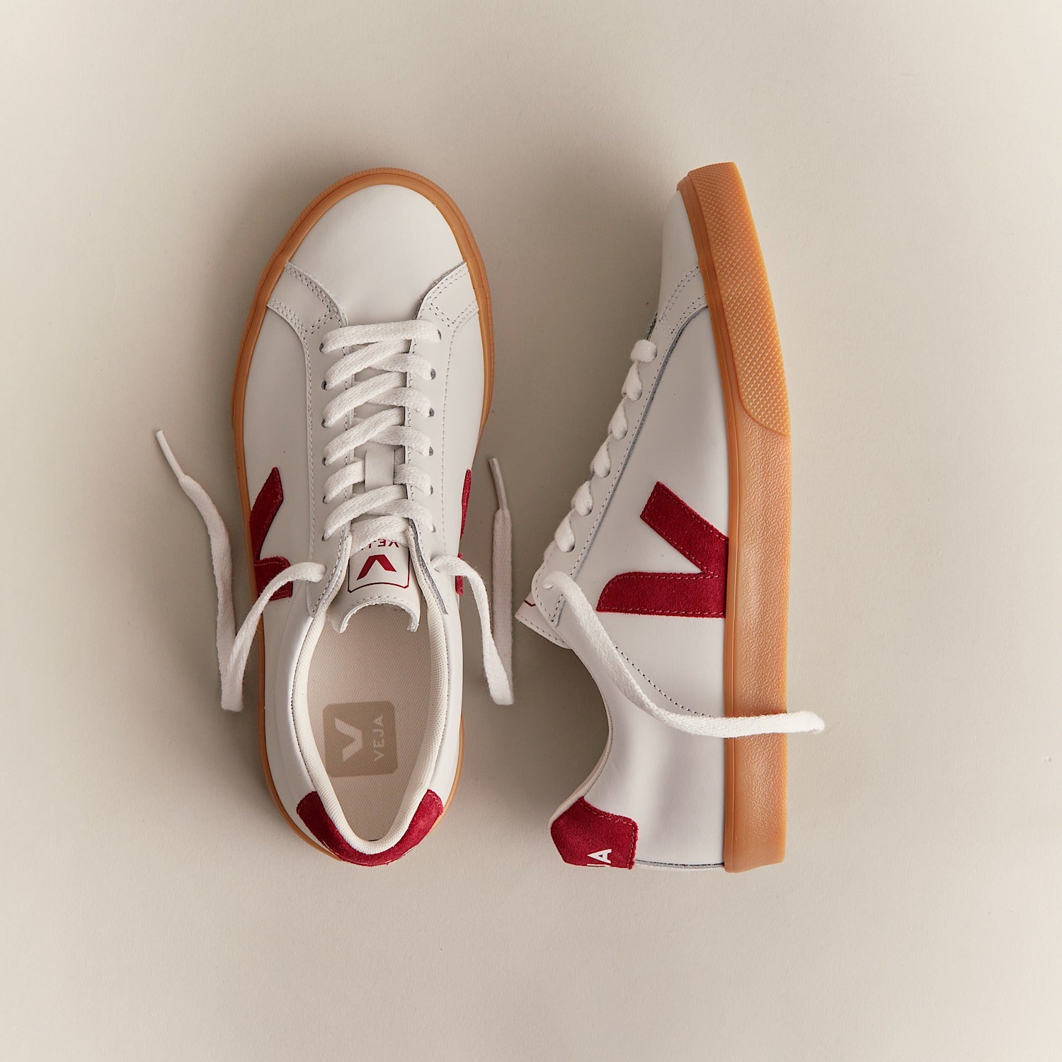 ESPLAR LEATHER WHITE PEPPER NATURAL - VEJA DISCOUNT