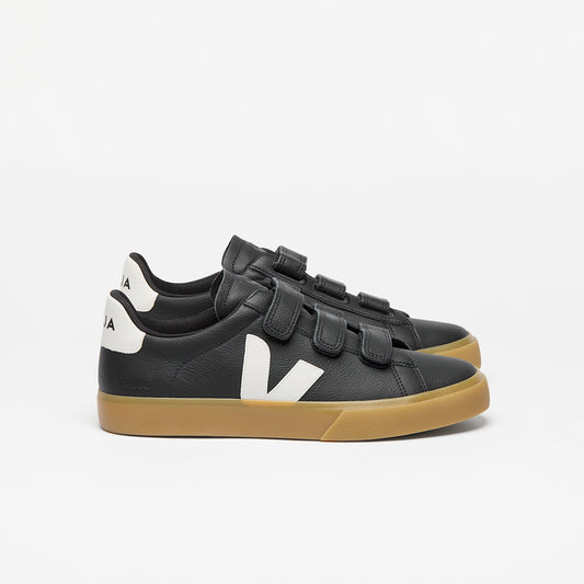 RECIFE LEATHER BLACK WHITE - VEJA SALE