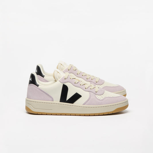 V-10 LEATHER PURE BLACK PARME - VEJA FOR SALE