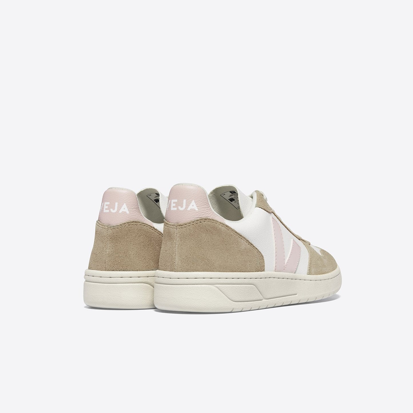 V-10 LEATHER WHITE PETALE SAHARA - VEJA ON SALE