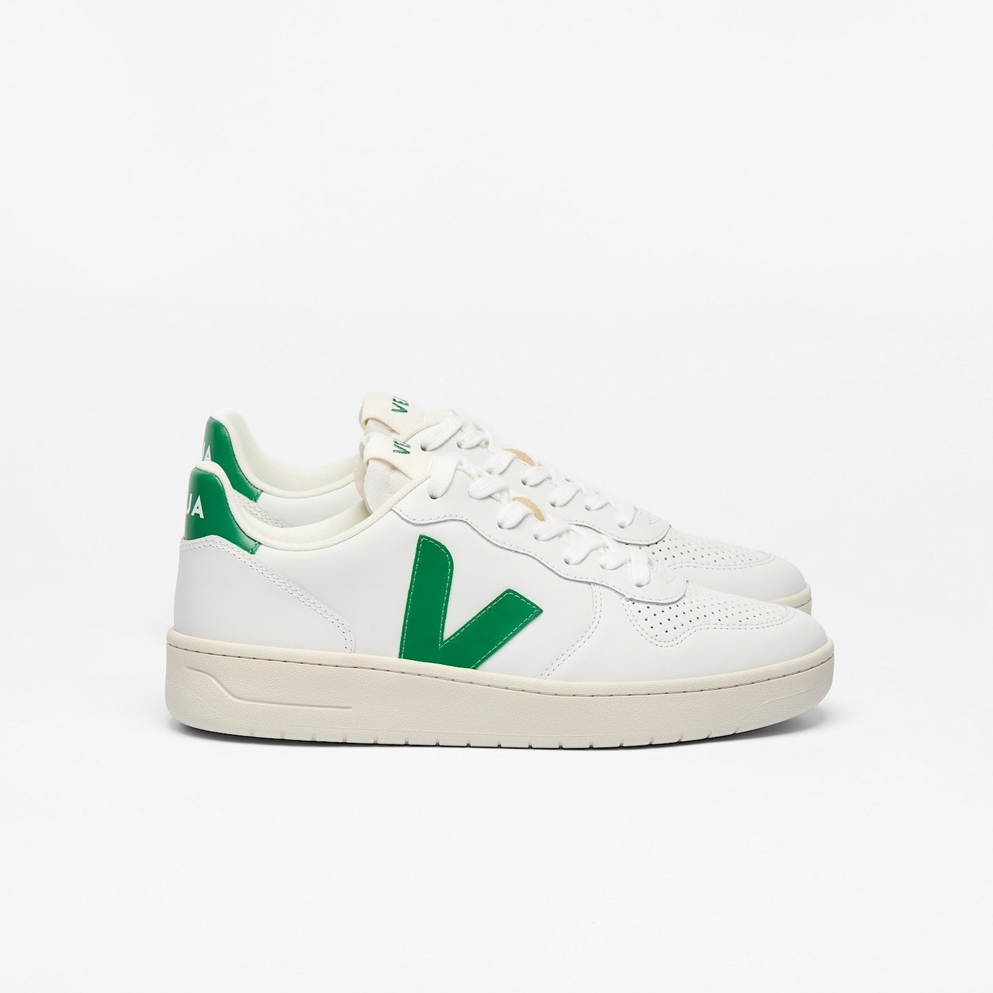 V-10 LEATHER WHITE EMERAUDE - VEJA US