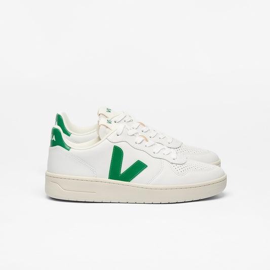 V-10 LEATHER WHITE EMERAUDE - VEJA US