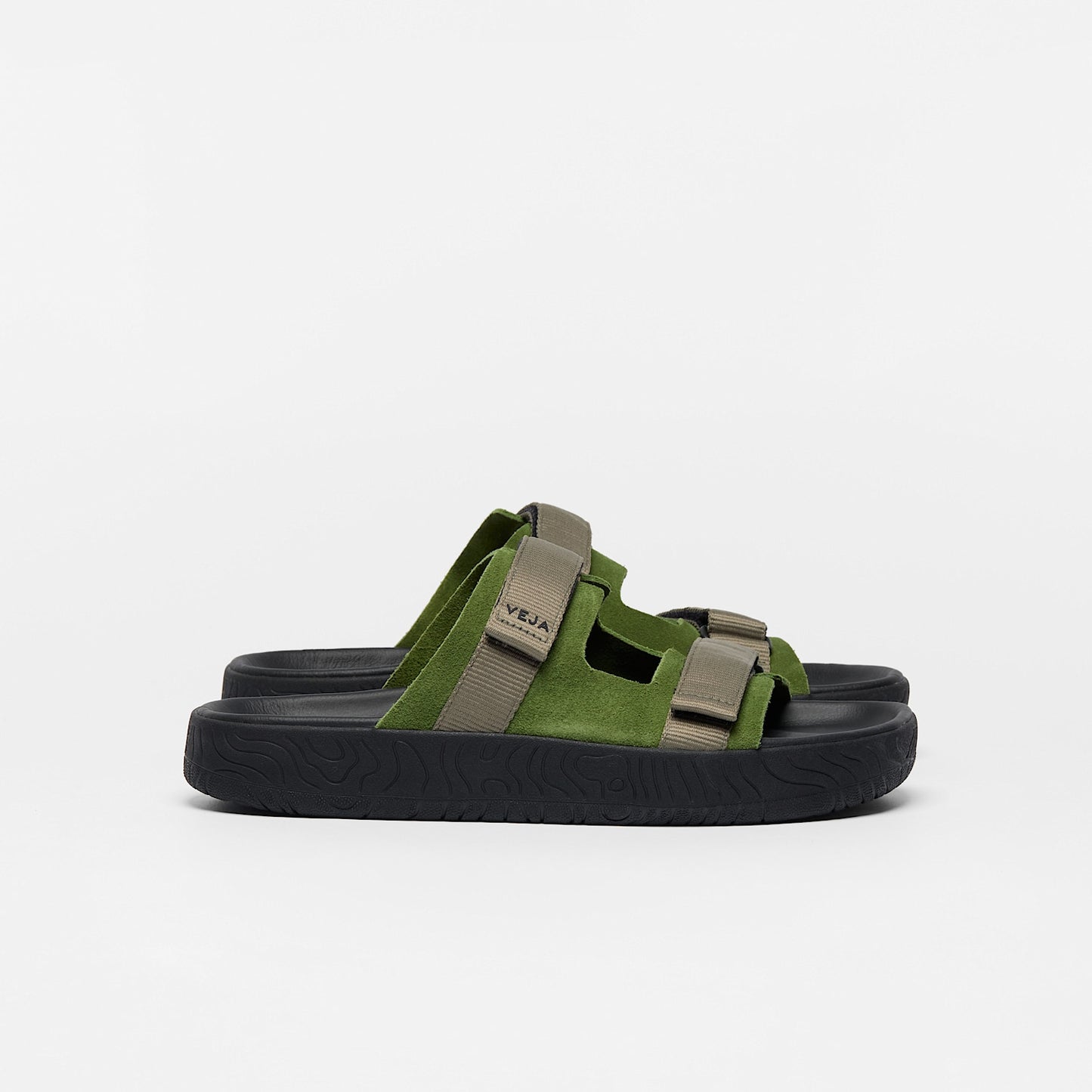 ARPOADOR SUEDE MILITAR KAKI BLACK - VEJA SALE