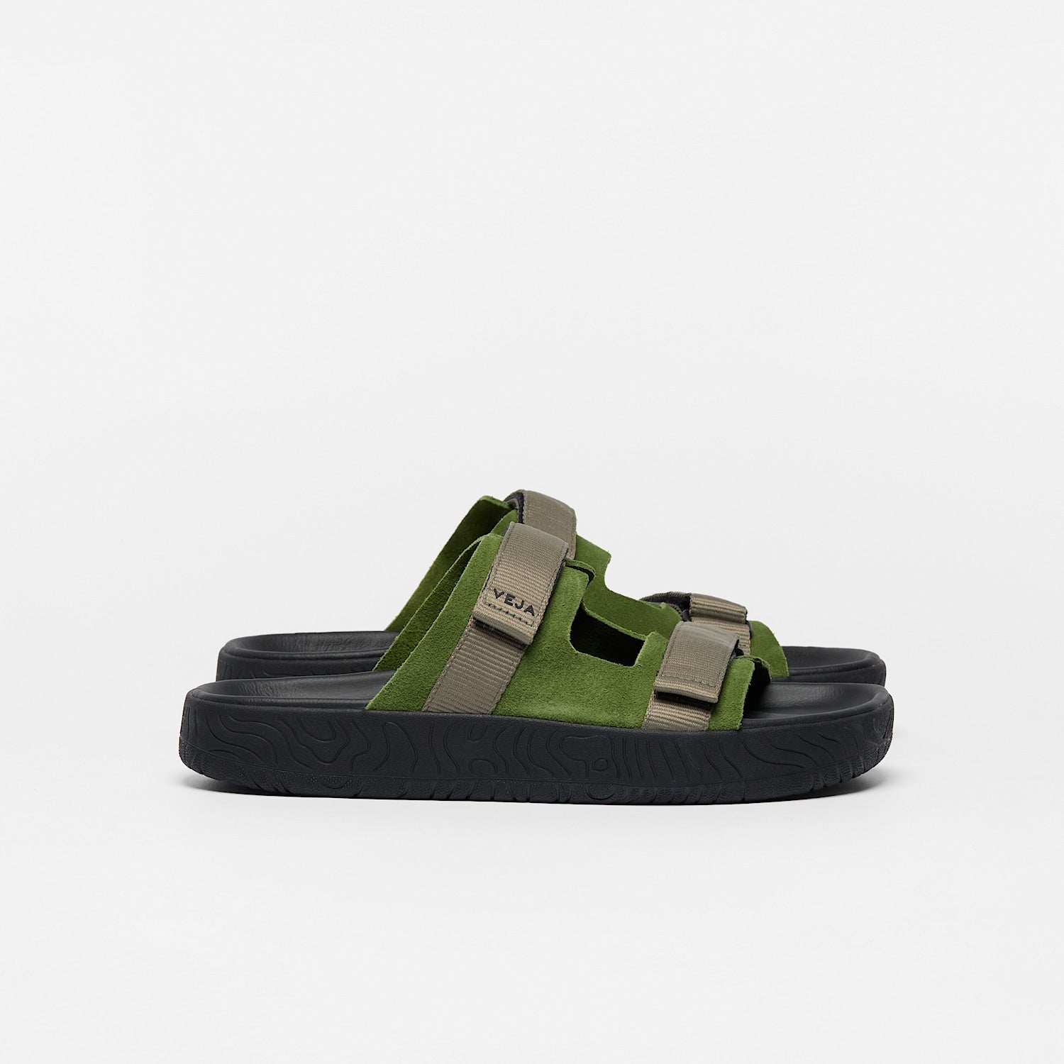 ARPOADOR SUEDE MILITAR KAKI BLACK - VEJA SALE