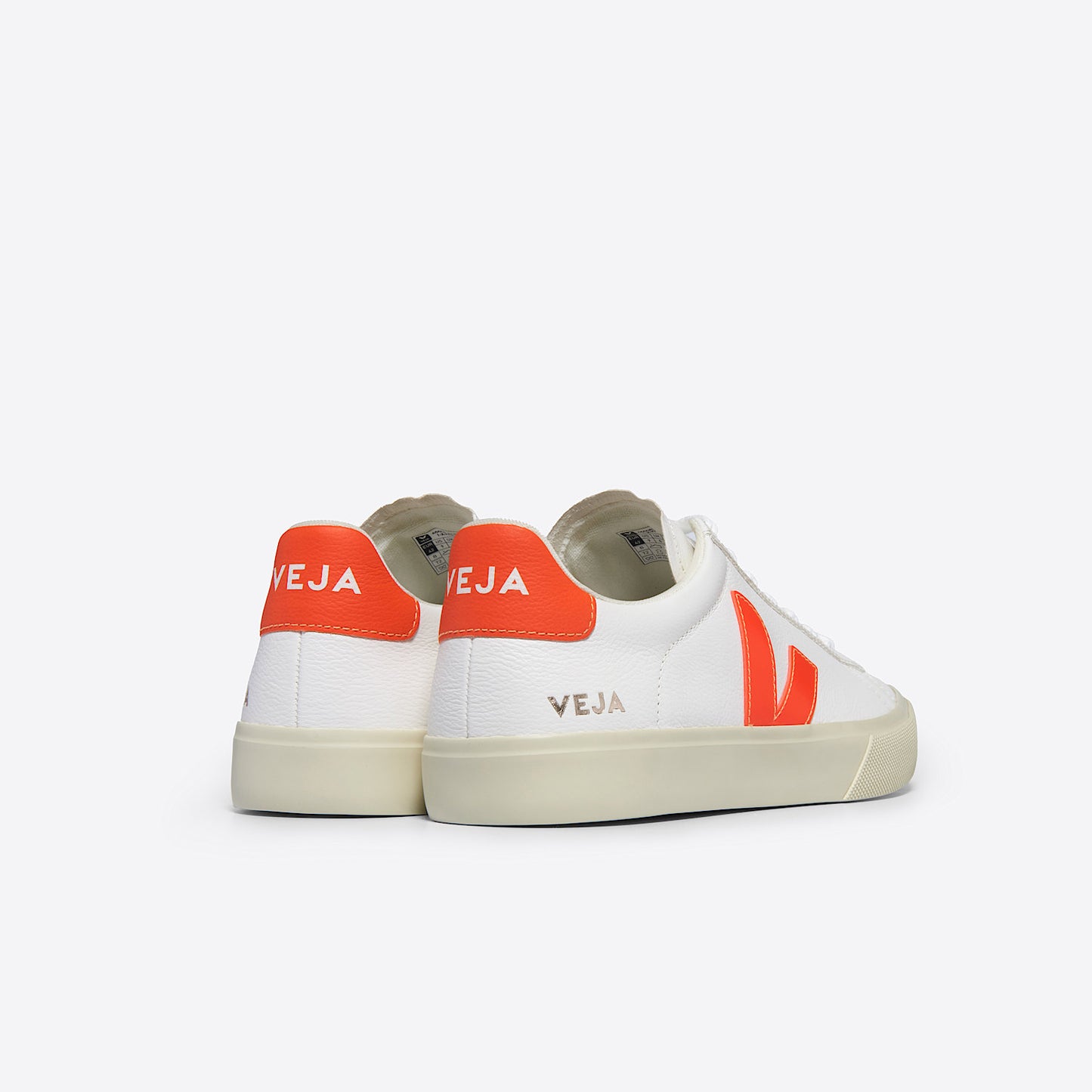 CAMPO LEATHER WHITE ORANGE FLUO - VEJA SALE