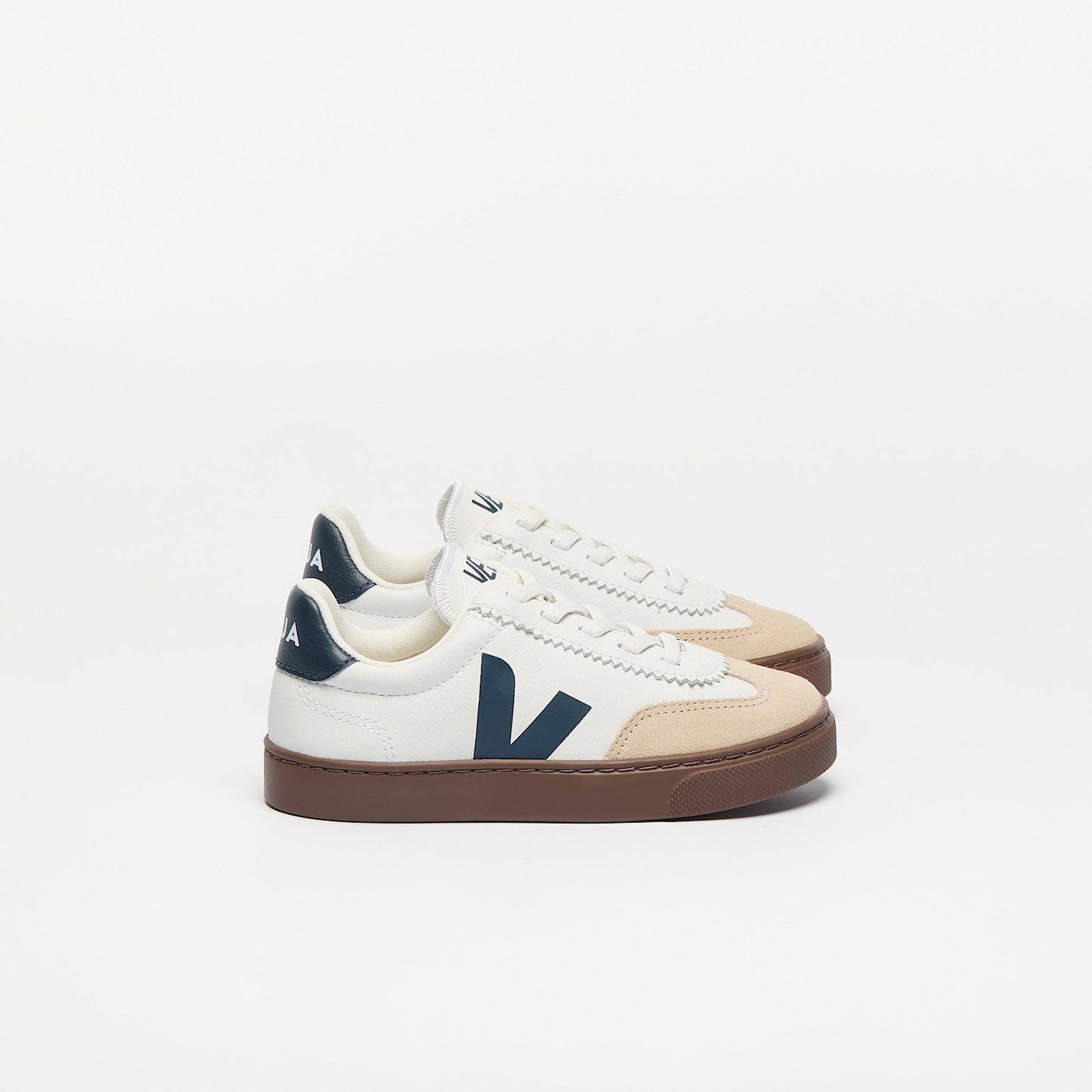 VOLLEY ELASTIC LACES LEATHER WHITE NAUTICO BARK - VEJA US