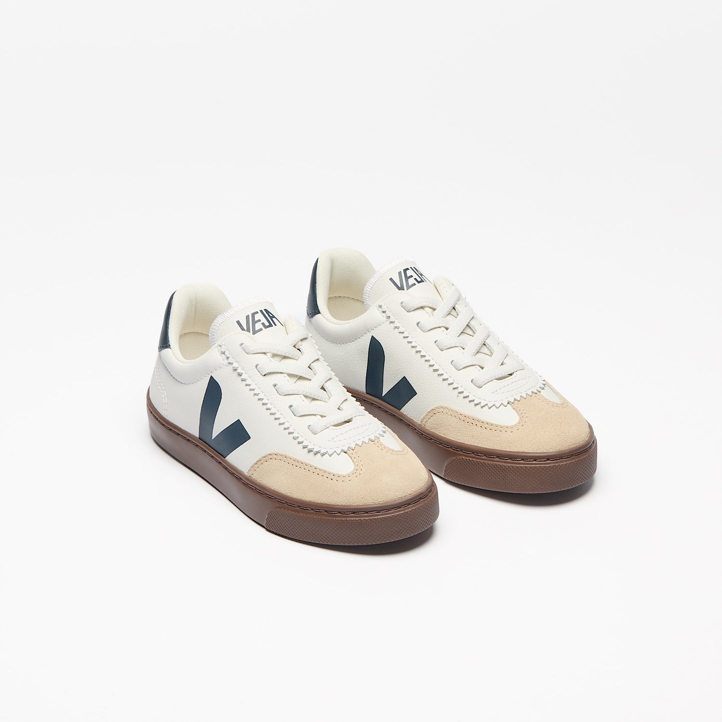 VOLLEY ELASTIC LACES LEATHER WHITE NAUTICO BARK - VEJA US