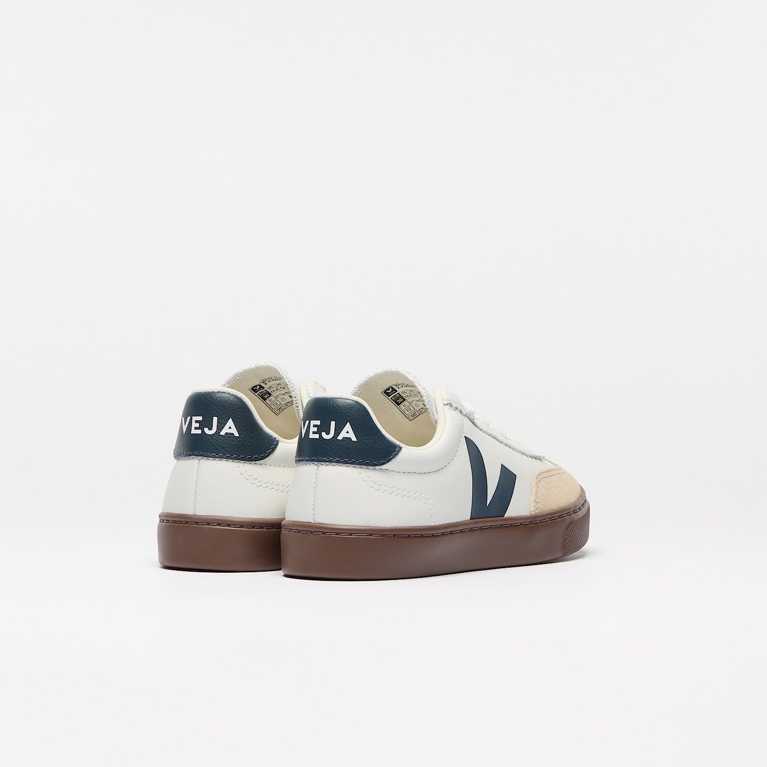 VOLLEY ELASTIC LACES LEATHER WHITE NAUTICO BARK - VEJA US