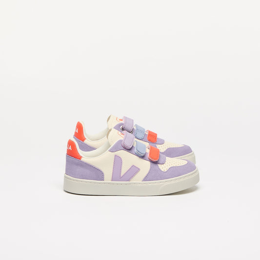 V-10 LEATHER CASHEW MULTICO ORCHID - VEJA SALE