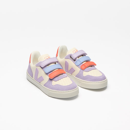 V-10 LEATHER CASHEW MULTICO ORCHID - VEJA SALE