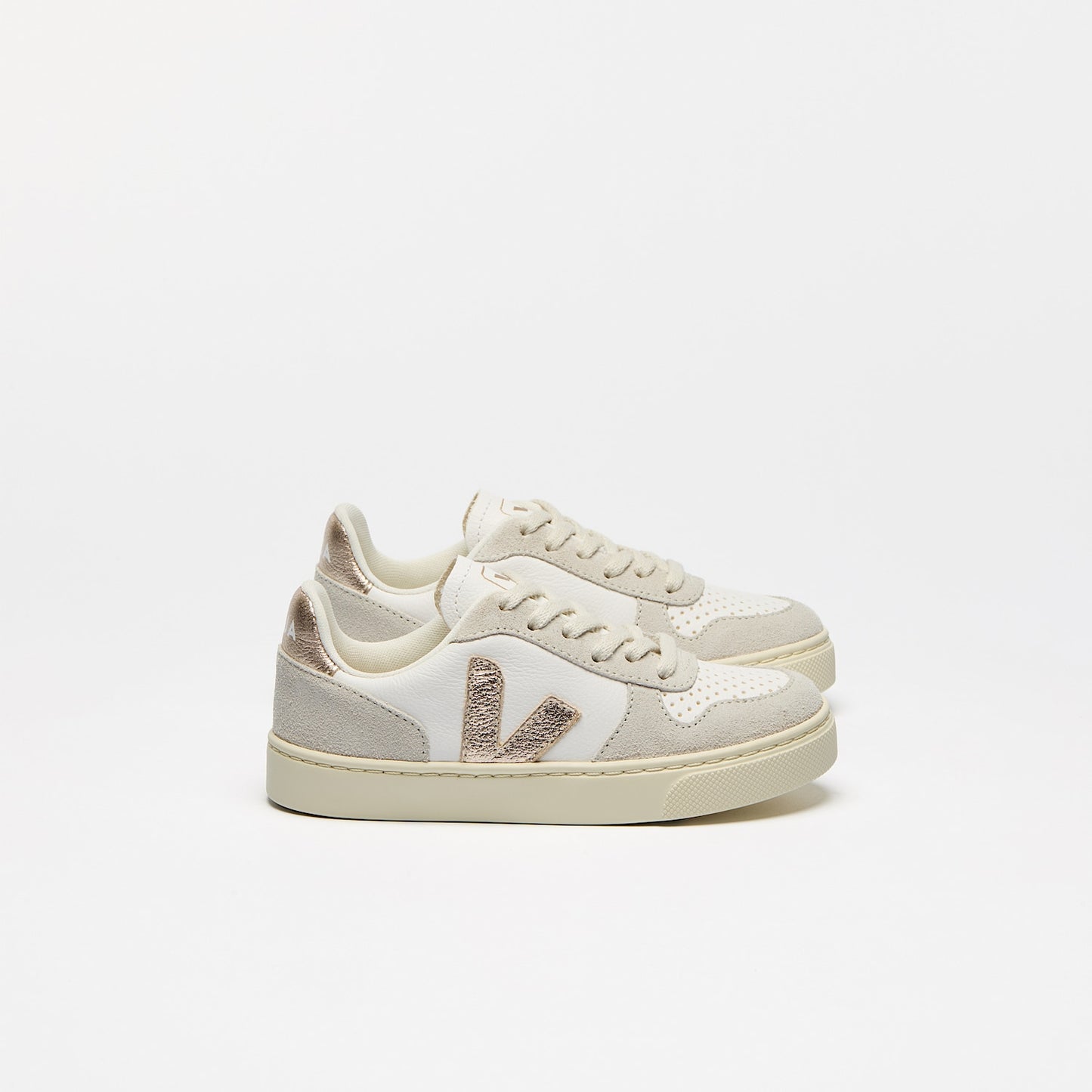 V-10 LEATHER WHITE PLATINE NATURAL - VEJA ON SALE