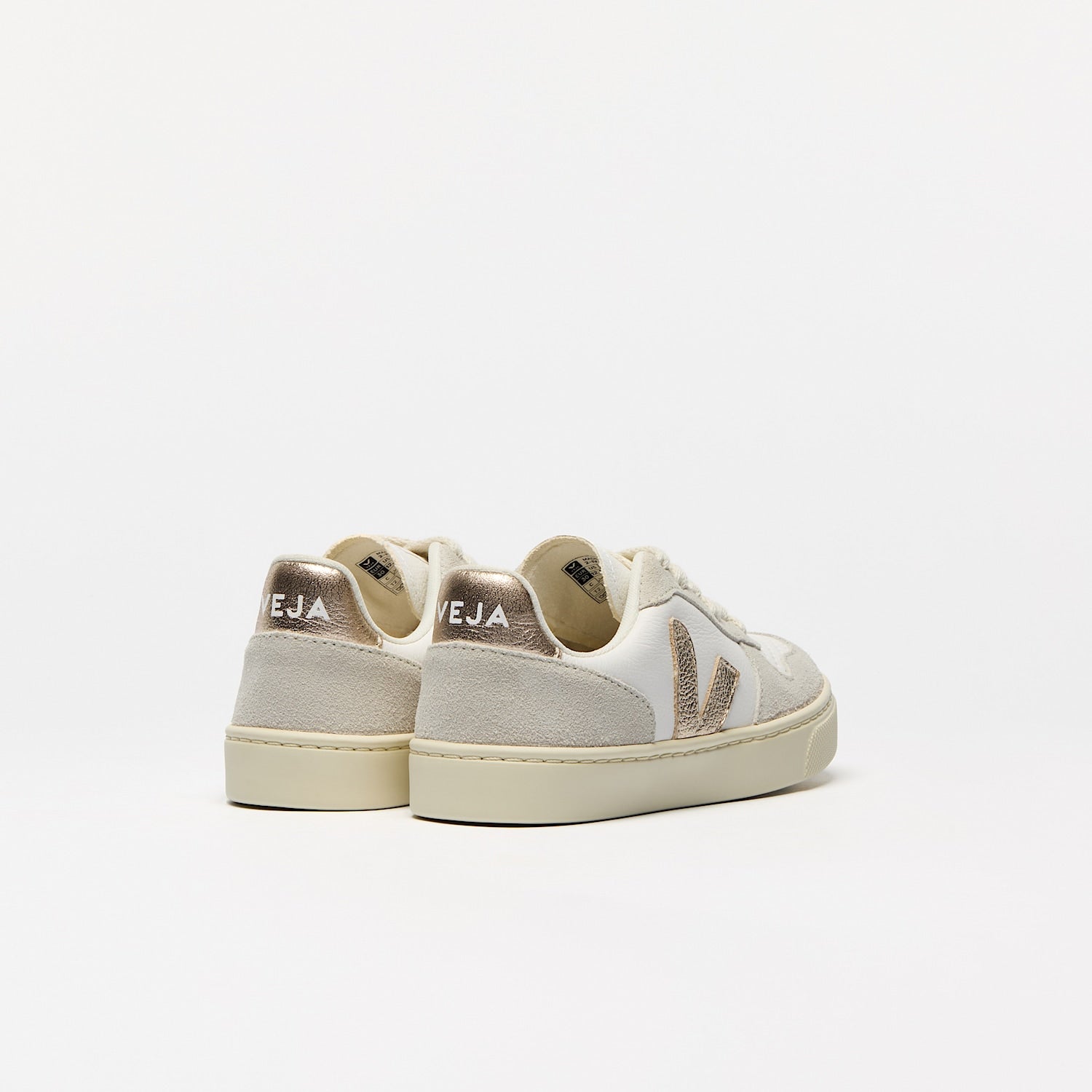 V-10 LEATHER WHITE PLATINE NATURAL - VEJA ON SALE