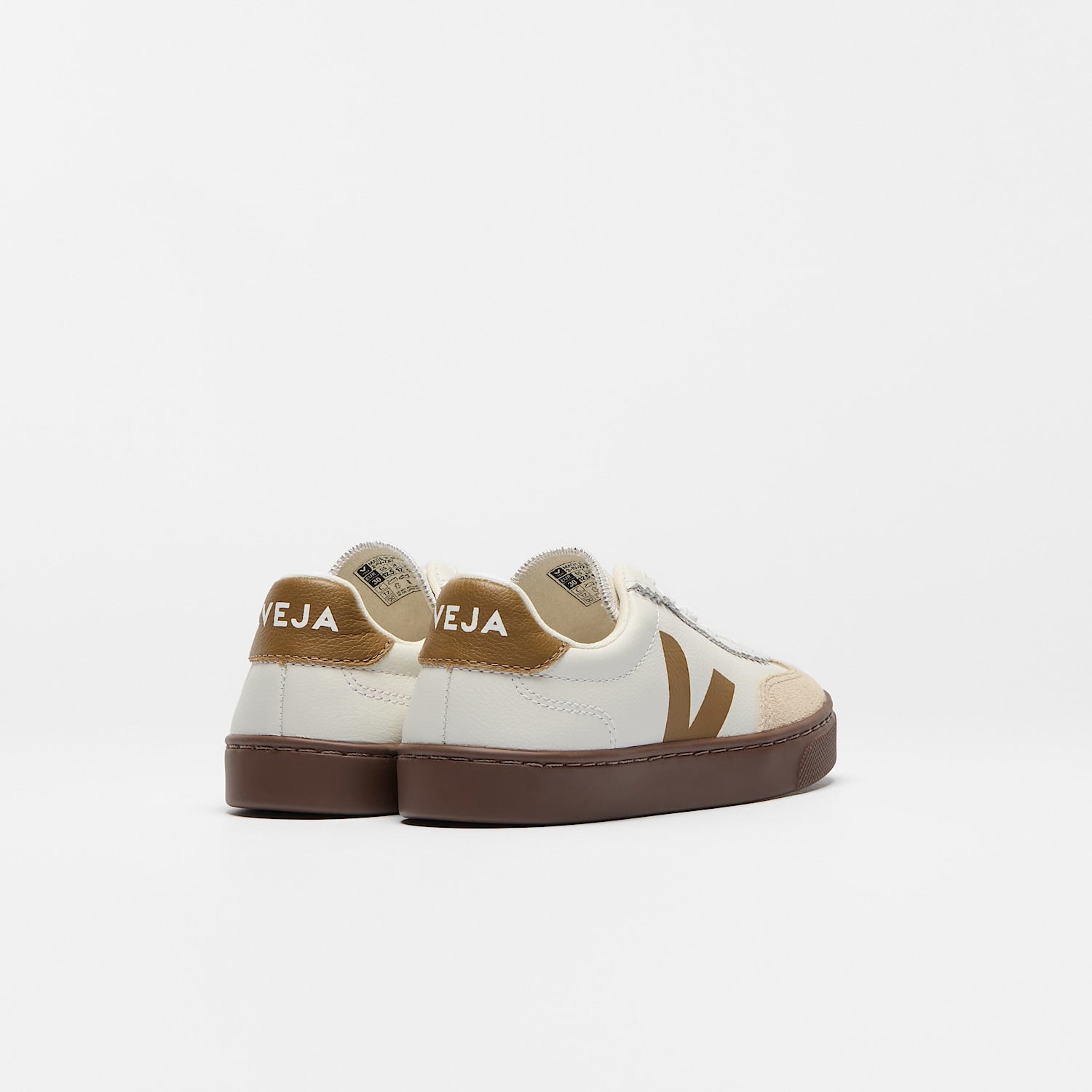 VOLLEY ELASTIC LACES LEATHER WHITE ALMOND BARK - VEJA US